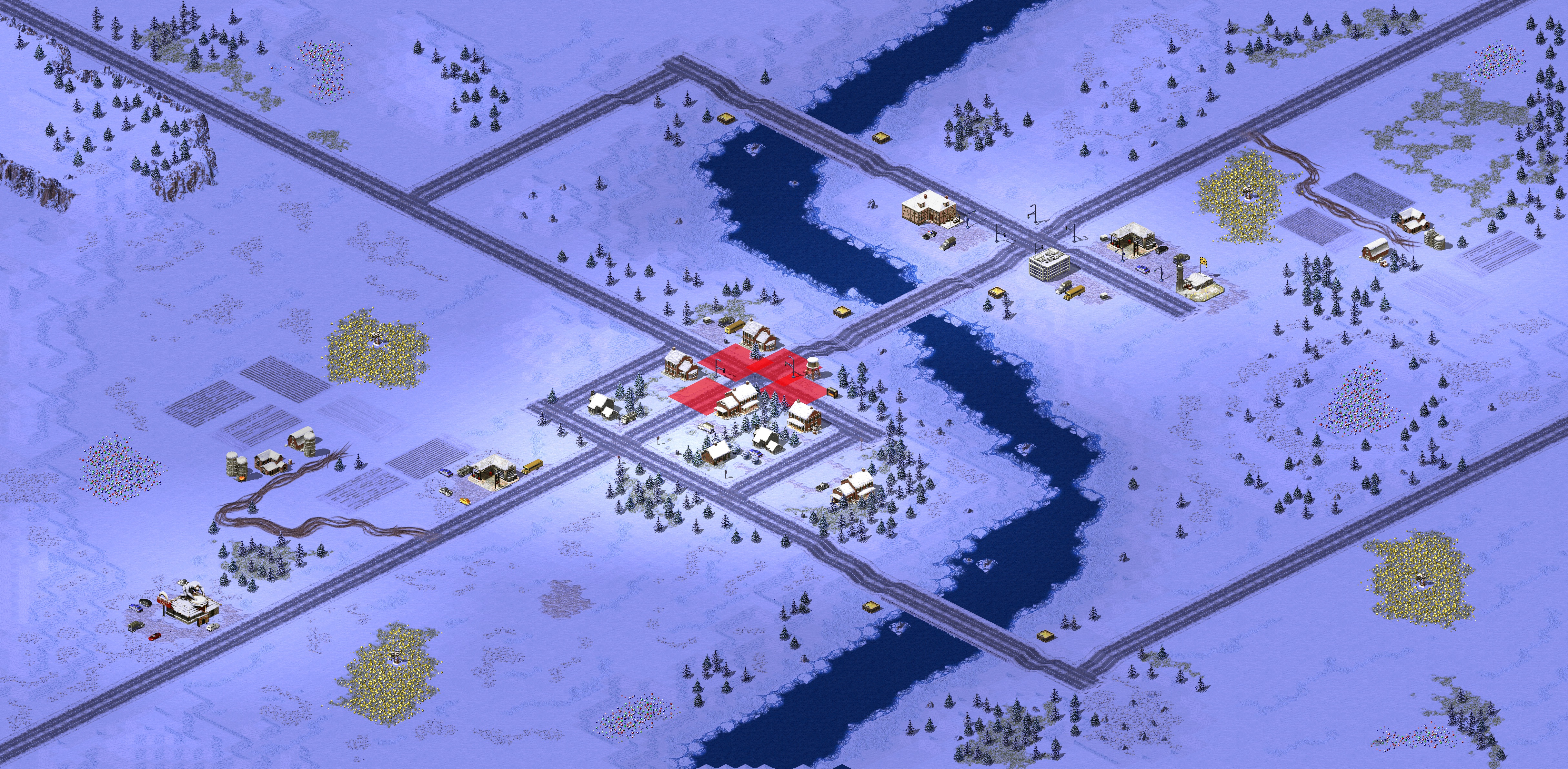 Rendered map: Montana DMZ (Land Rush)