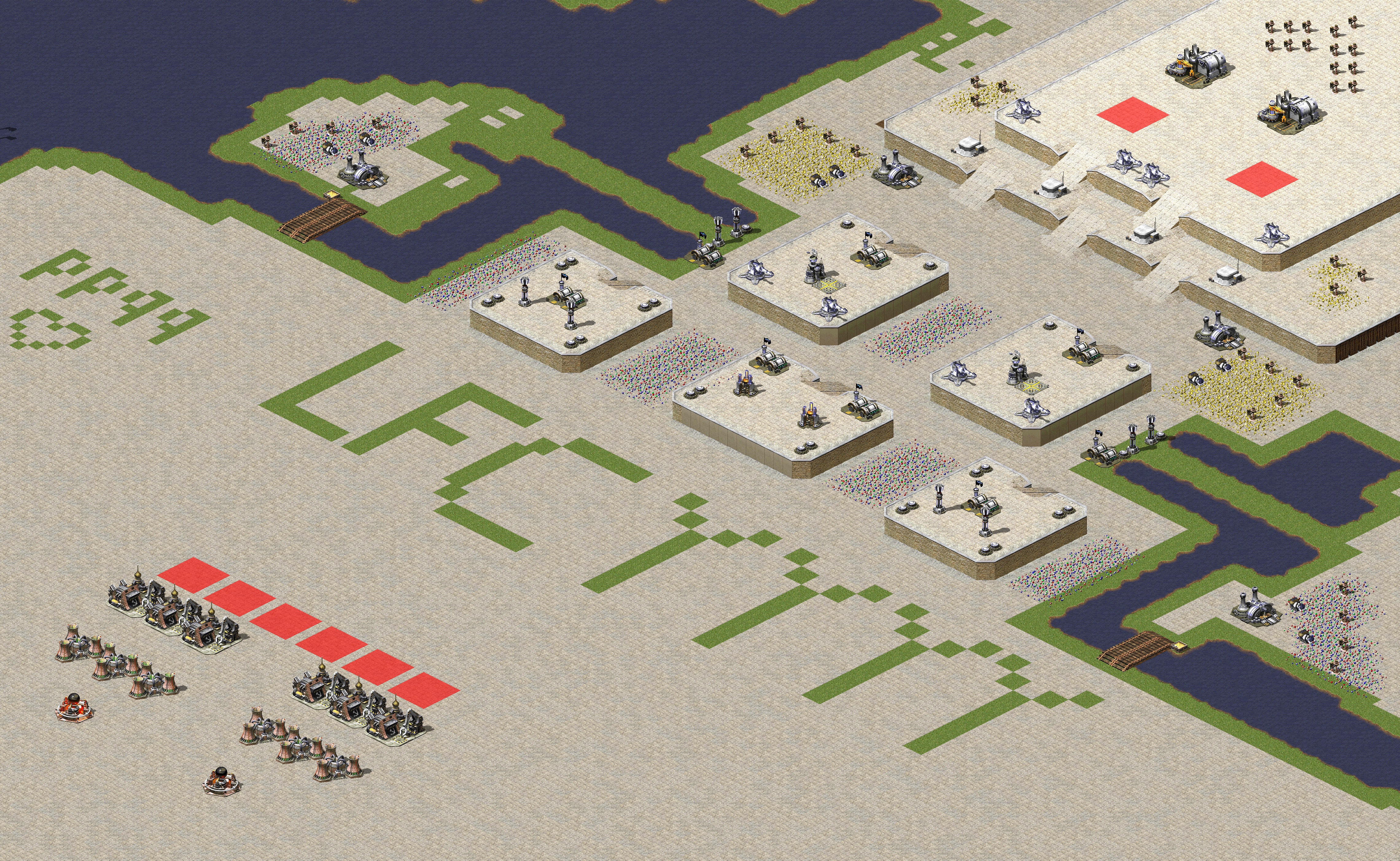 Rendered map: 2 Allied 6 Yuri Iron Curtain Reverse