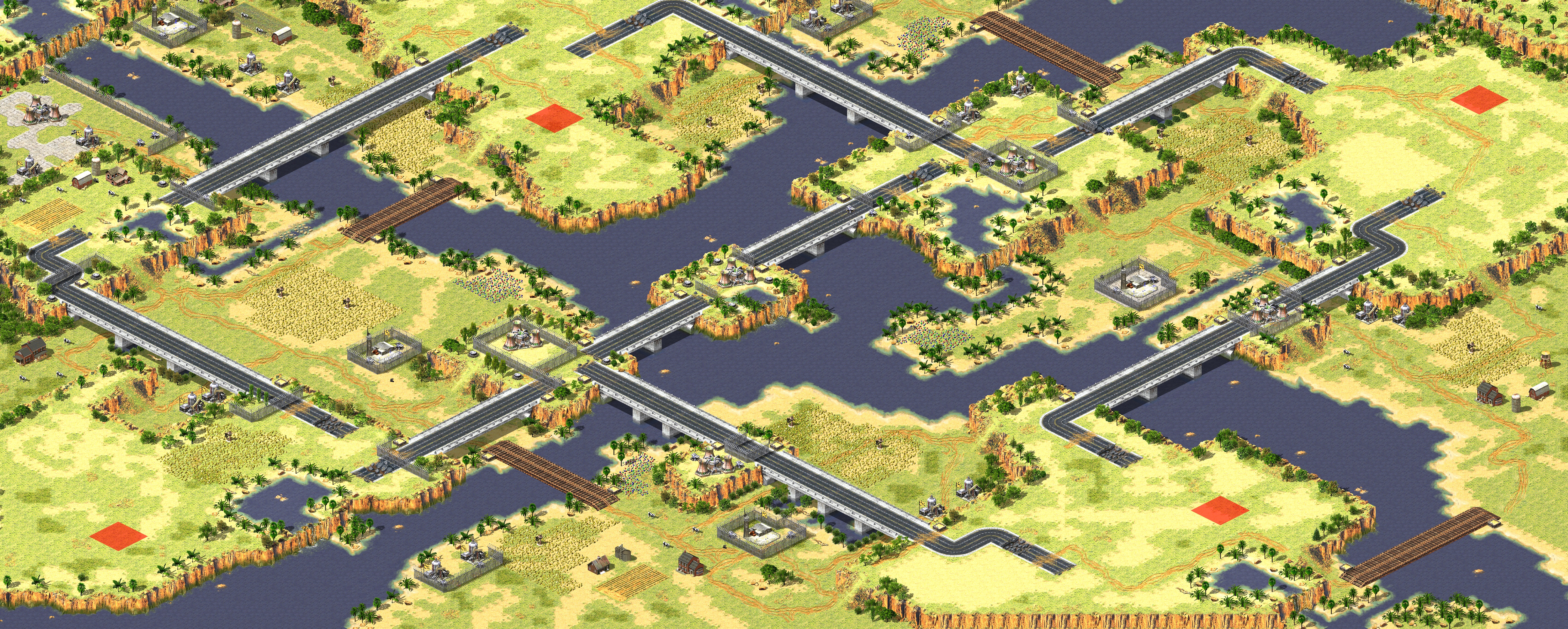 Rendered map: Bridge War