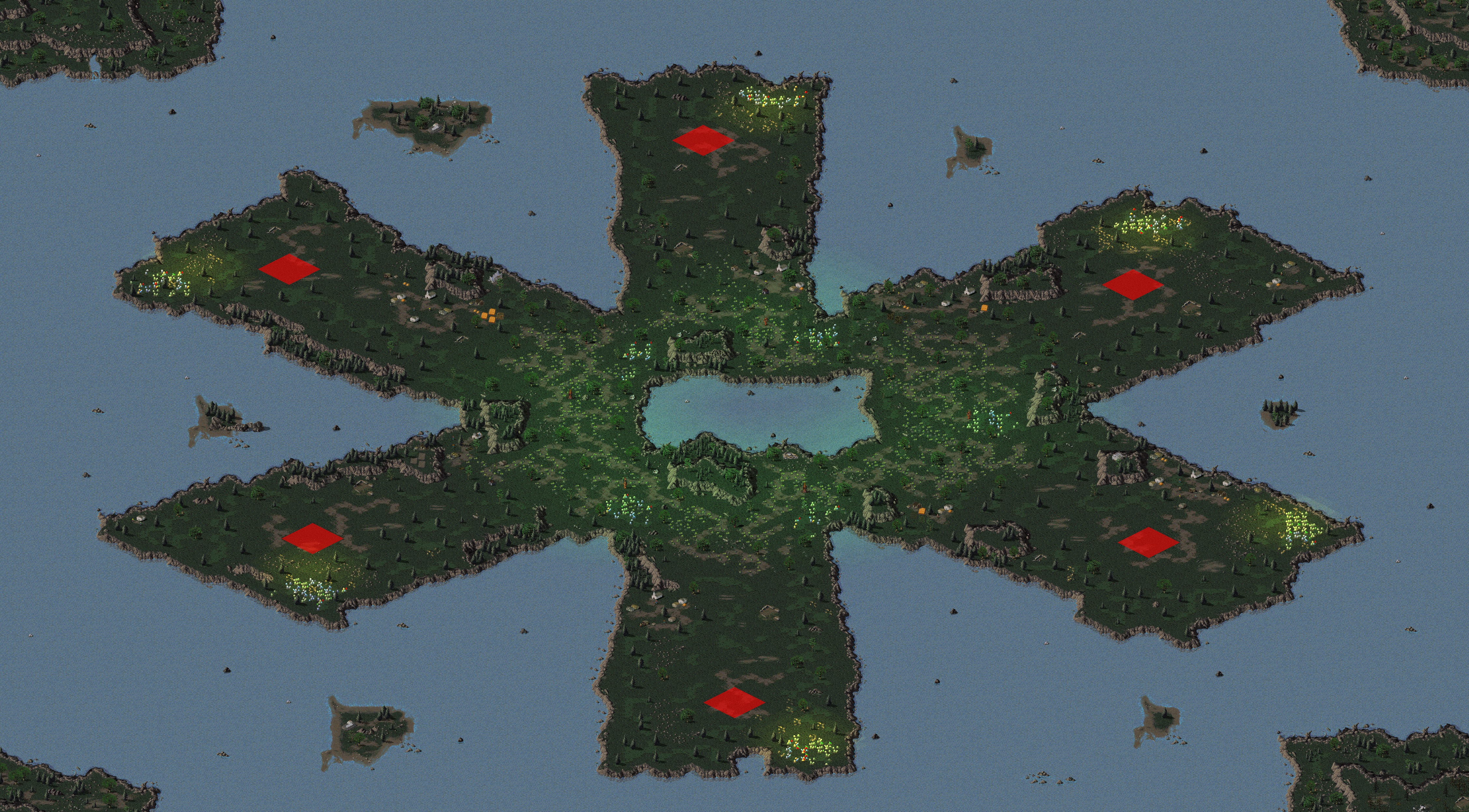 Rendered map: Turfing islands
