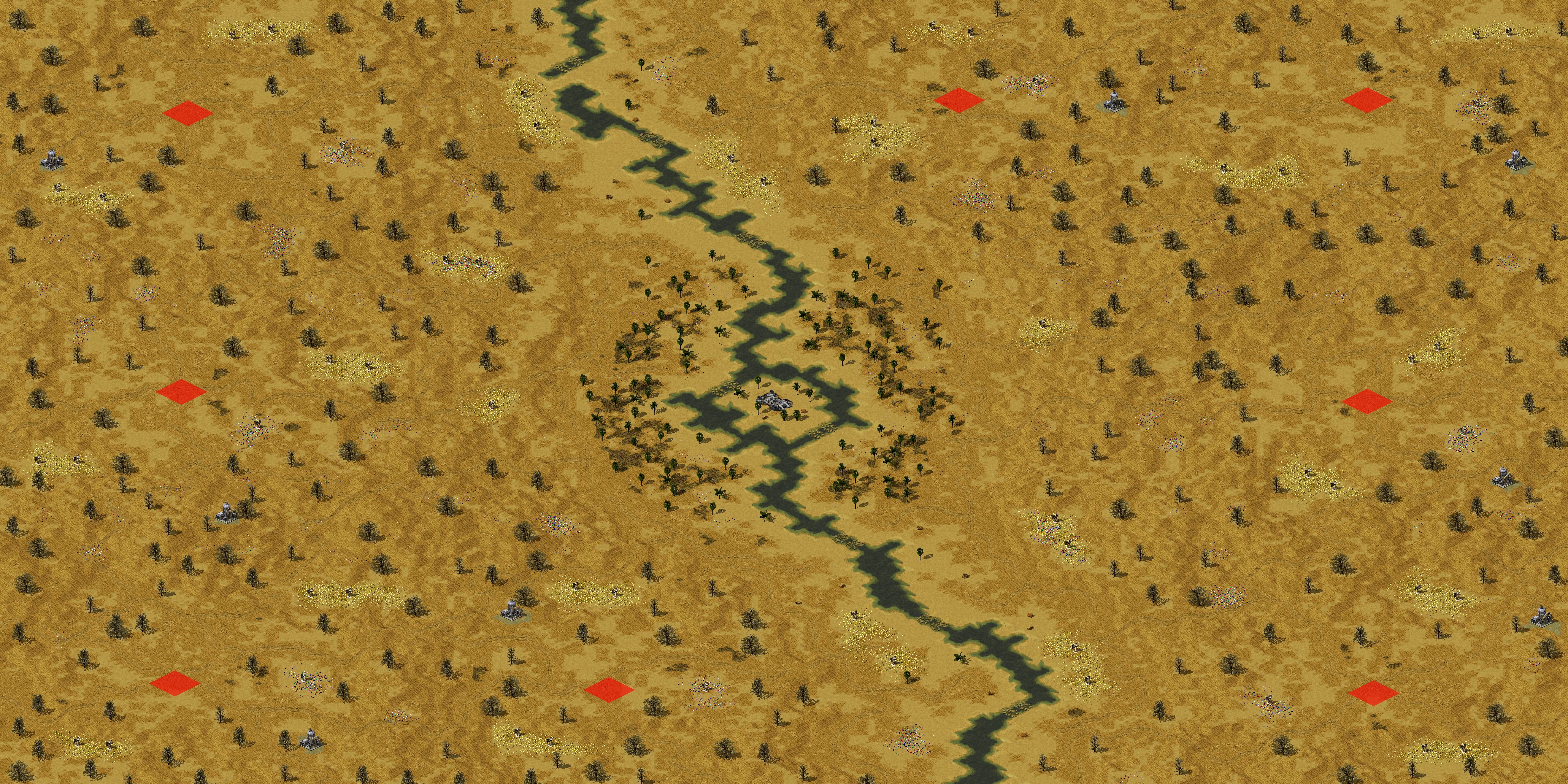 Rendered map: Life in the Oasis