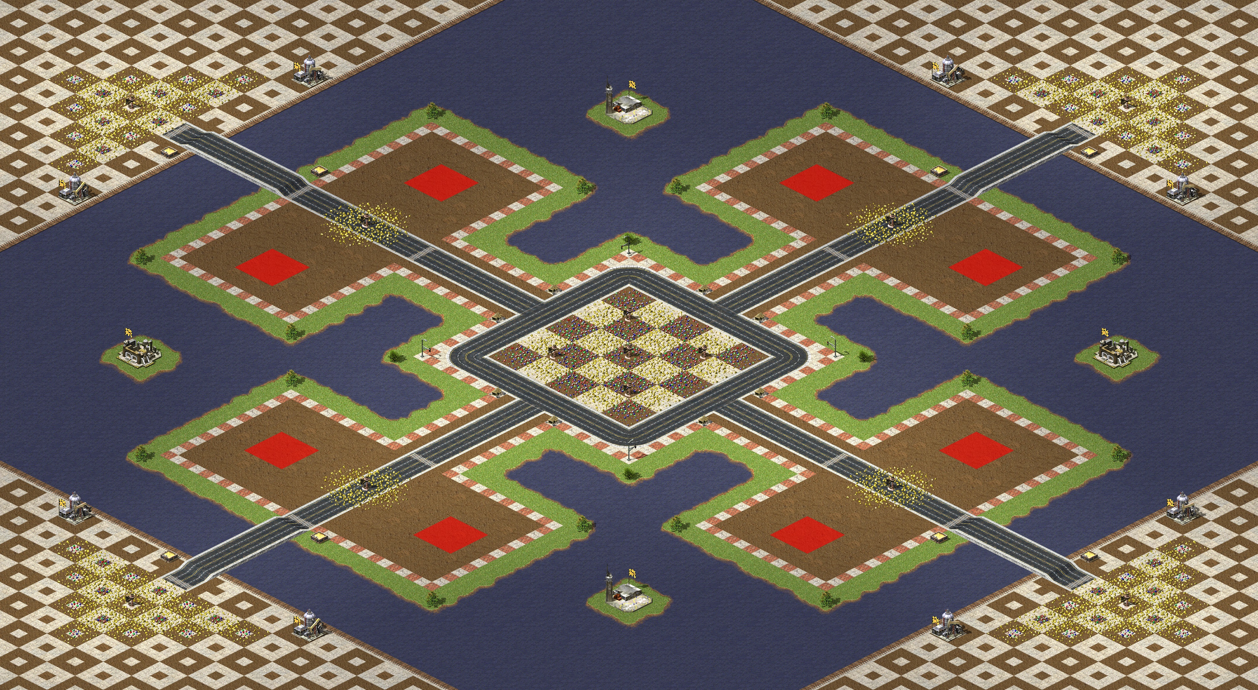 Rendered map: [8] Checkmate 2v2v2v2