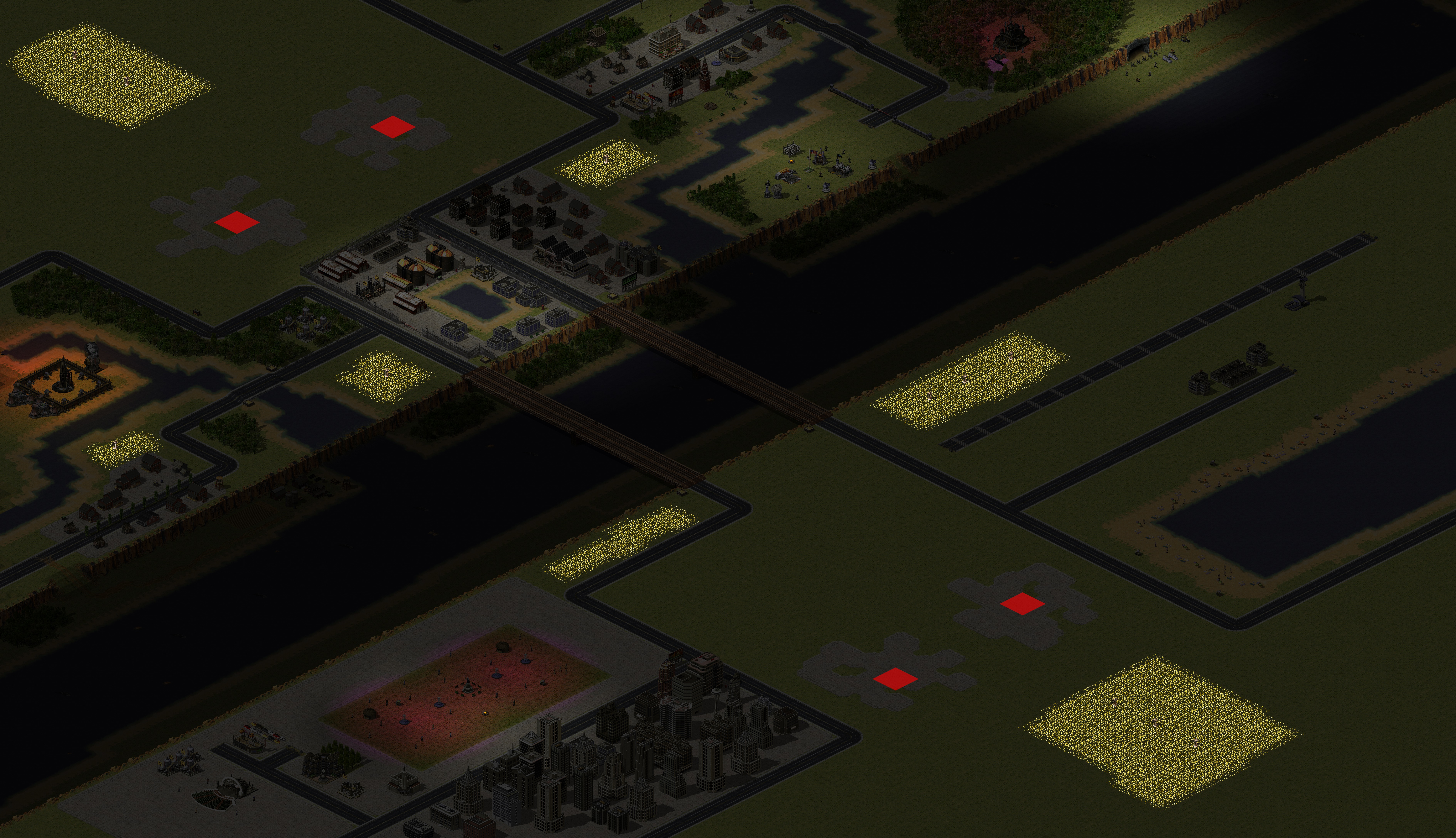 Rendered map: River valley