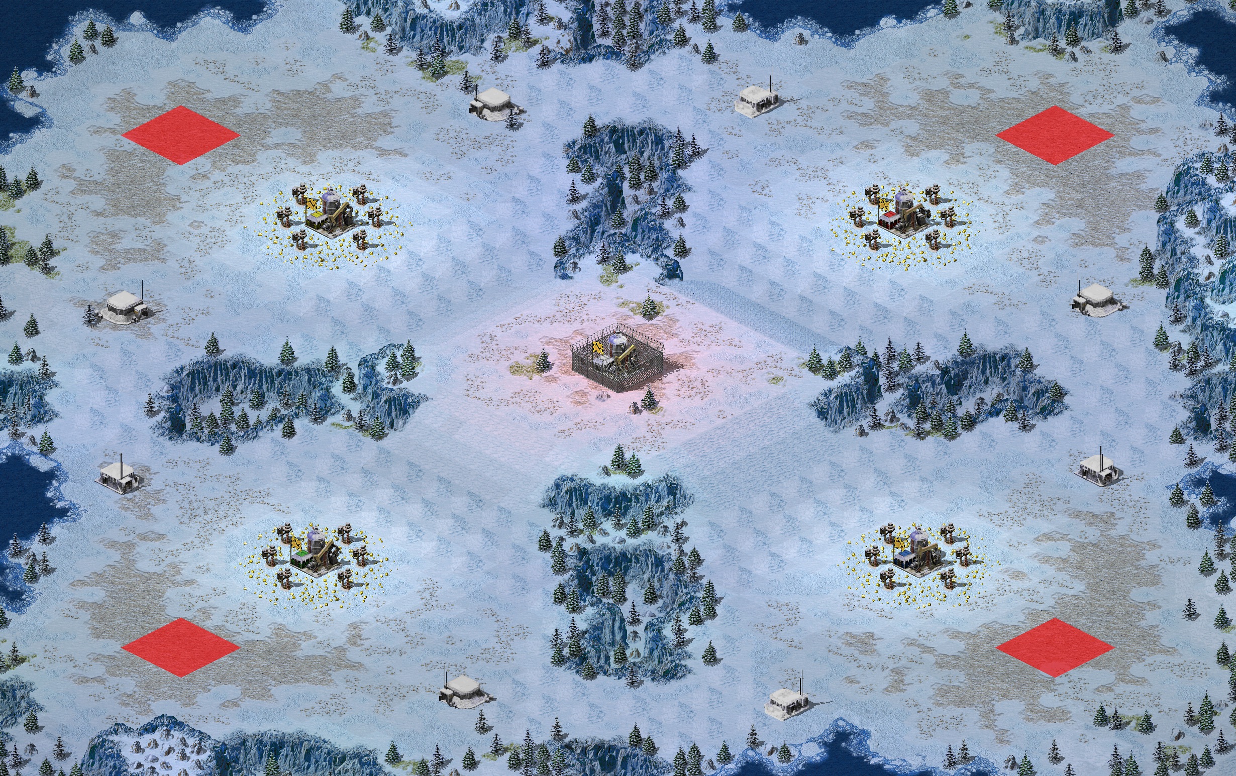 Rendered map: Oil Mountain v1.04 - (Oil In Center)