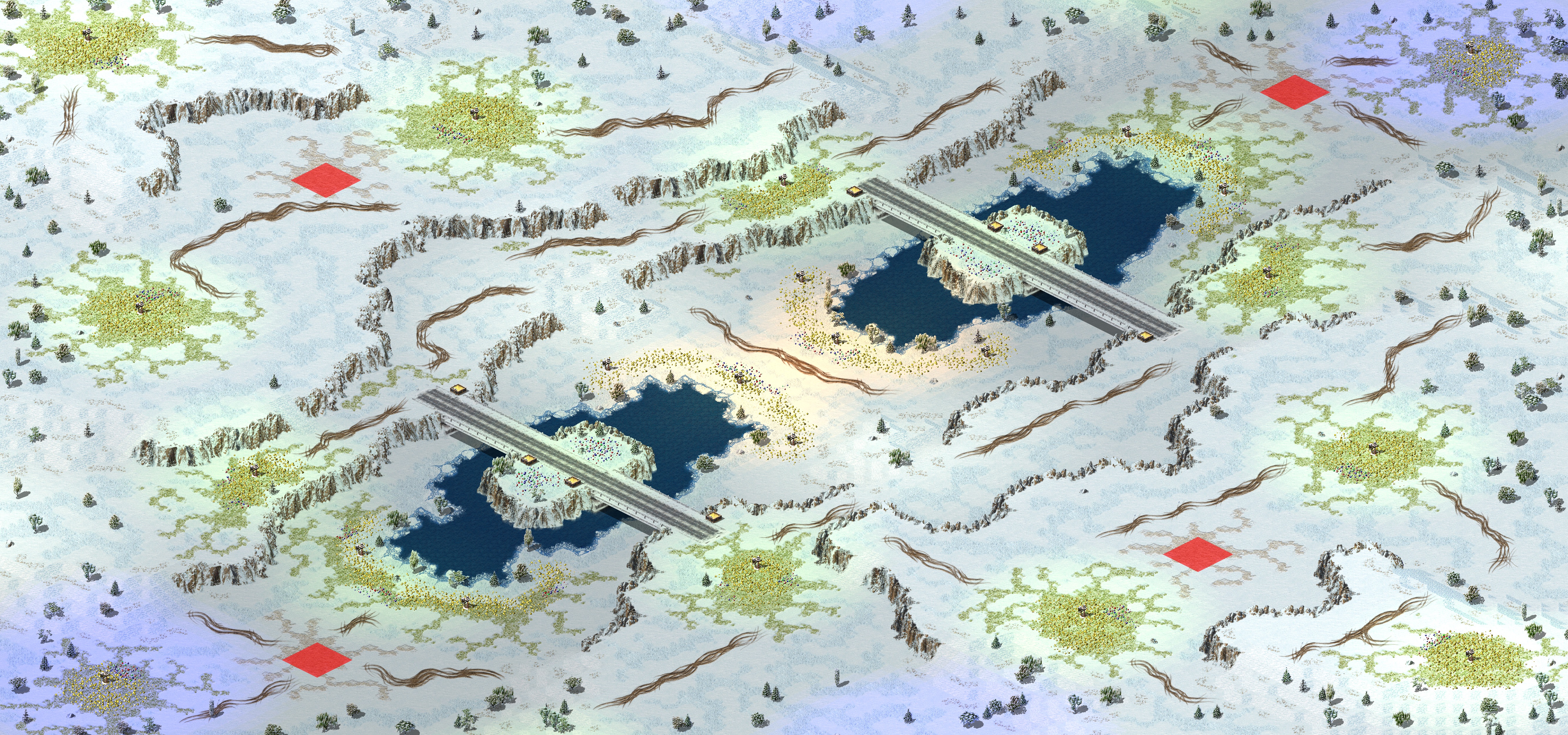 Rendered map: 新周赛-缆桩雪地