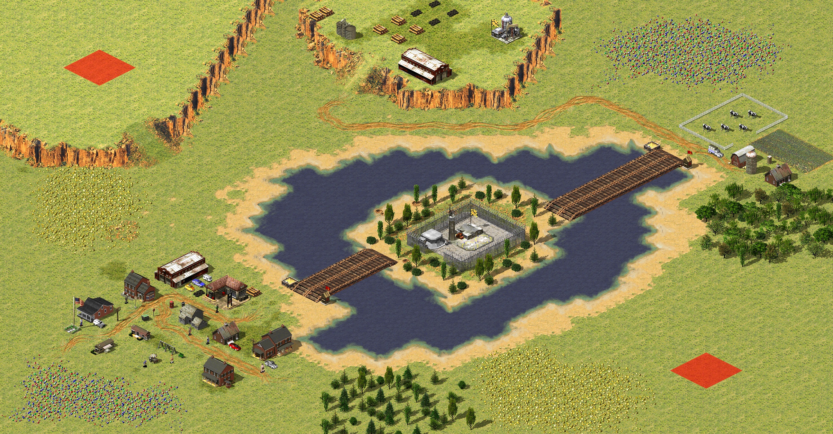 Rendered map: Rural Town