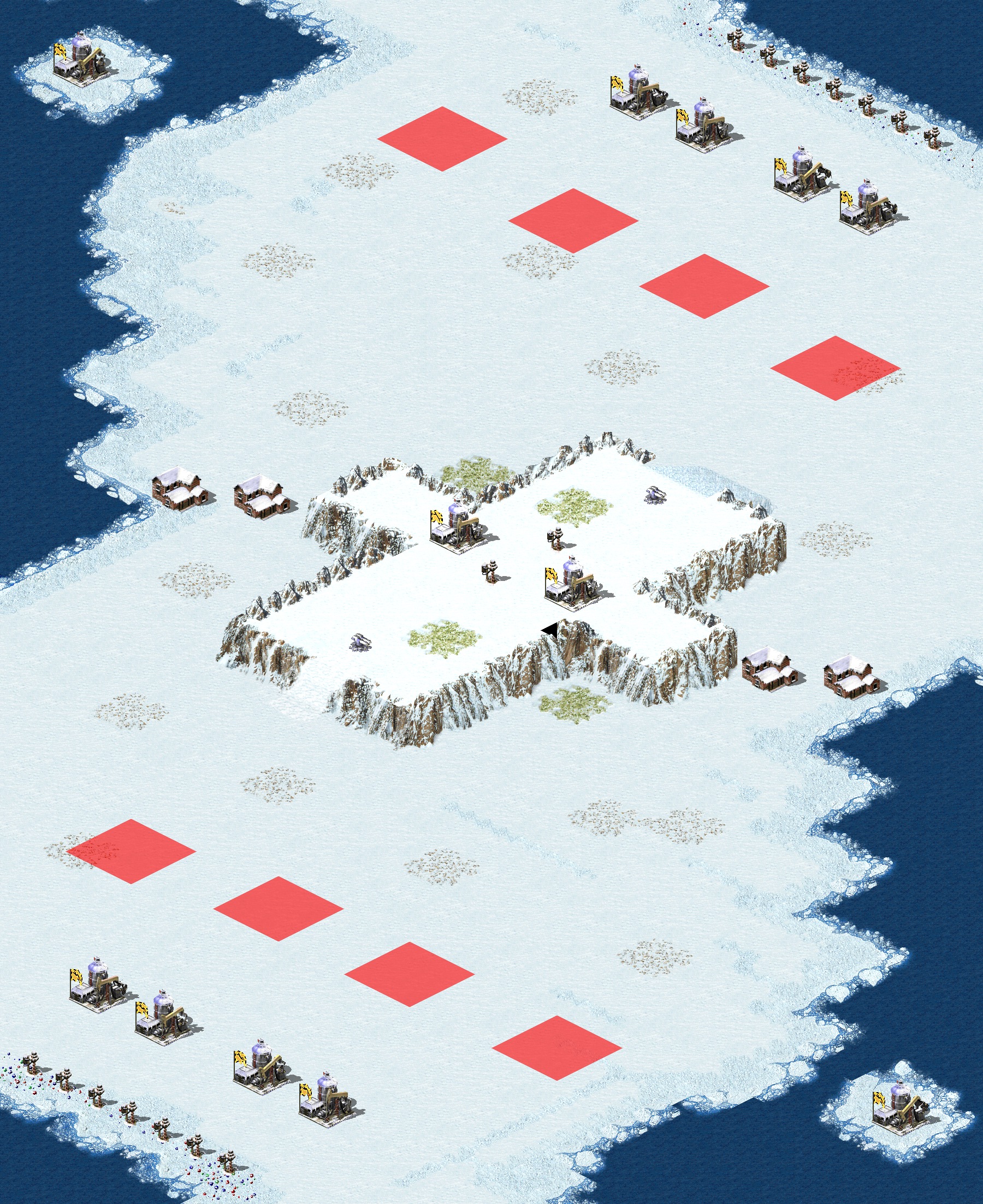 Rendered map: Snowy Field 4v4