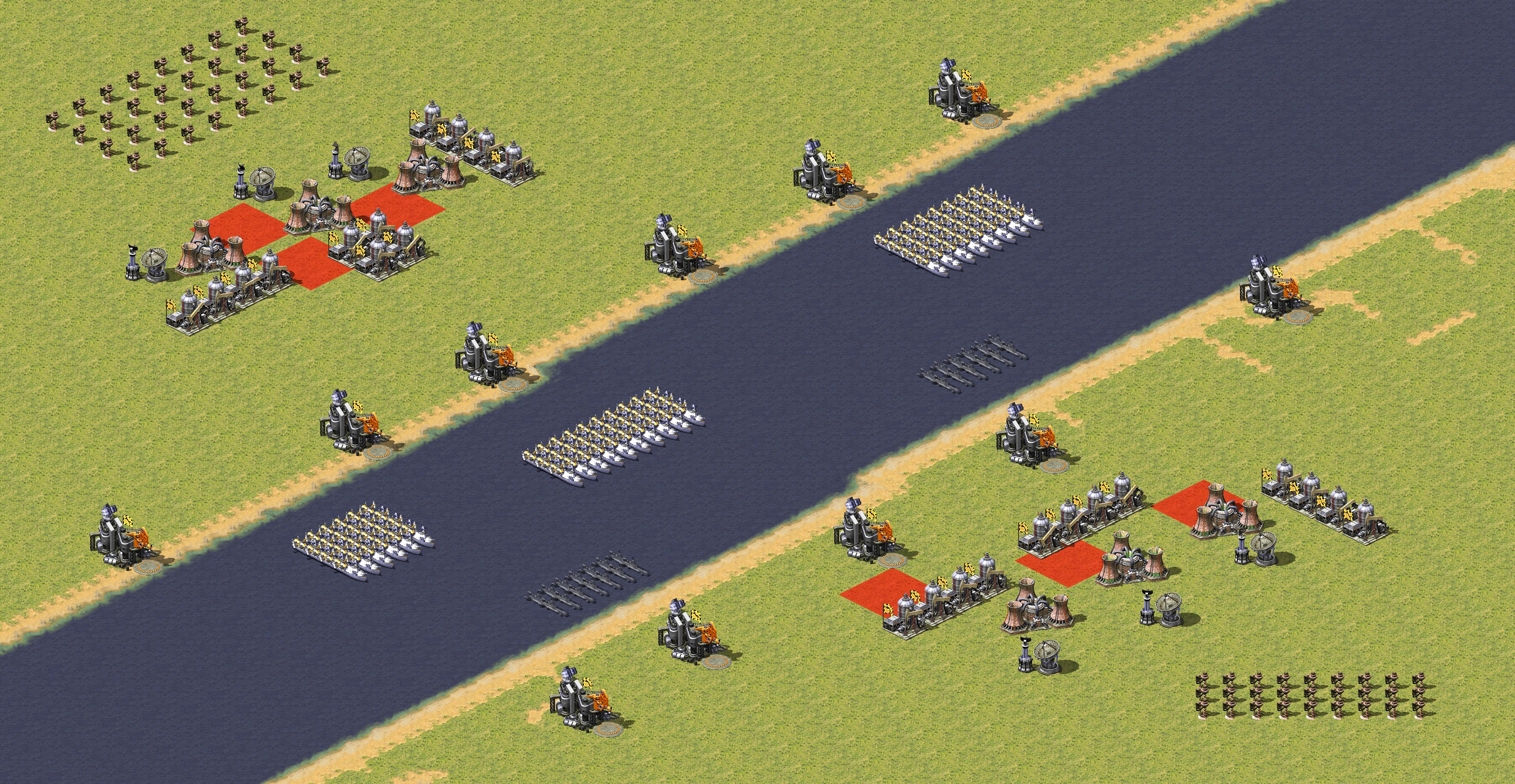 Rendered map: Naval War 3v3
