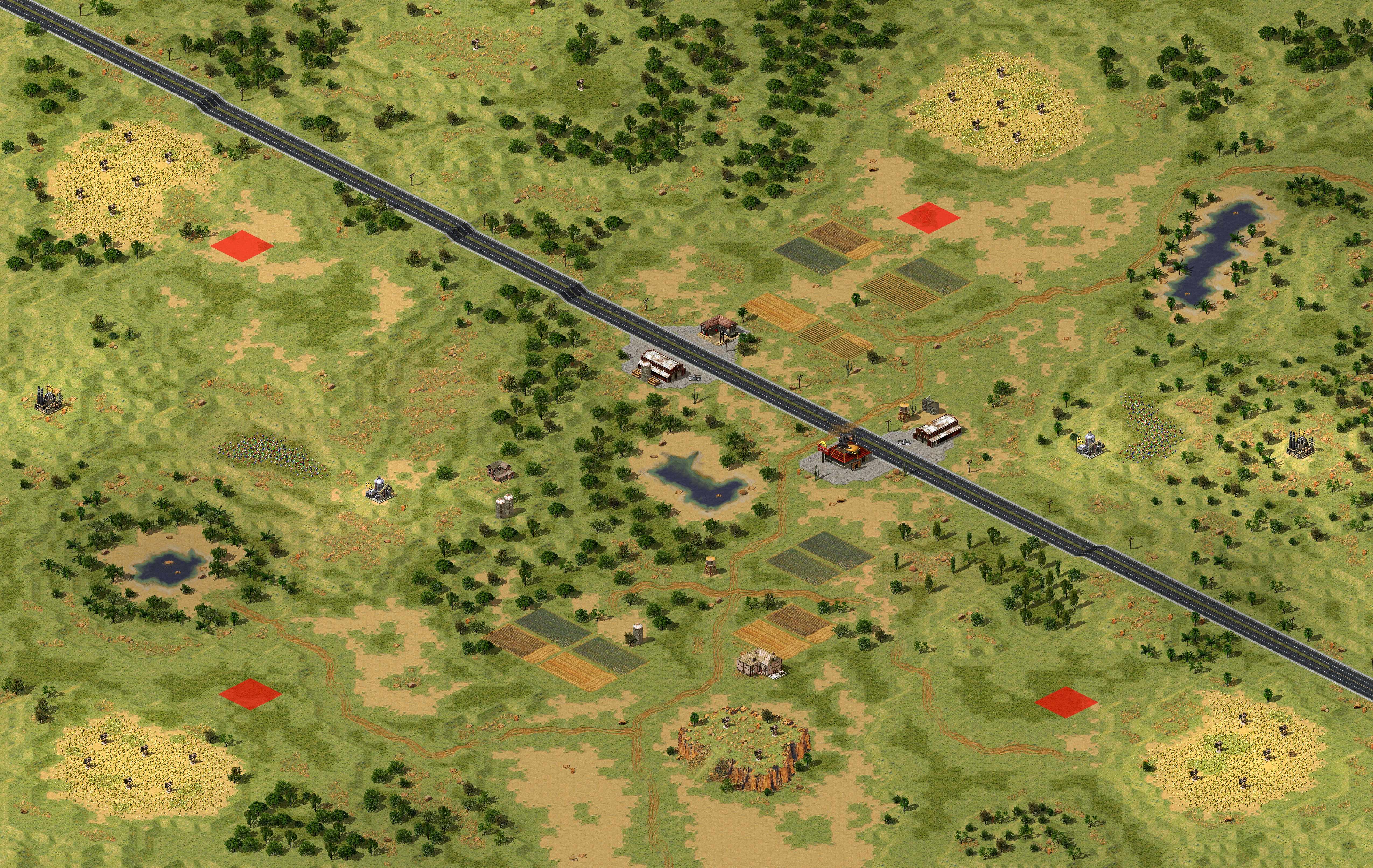 Rendered map: 加州高速公路 SE（预占领）