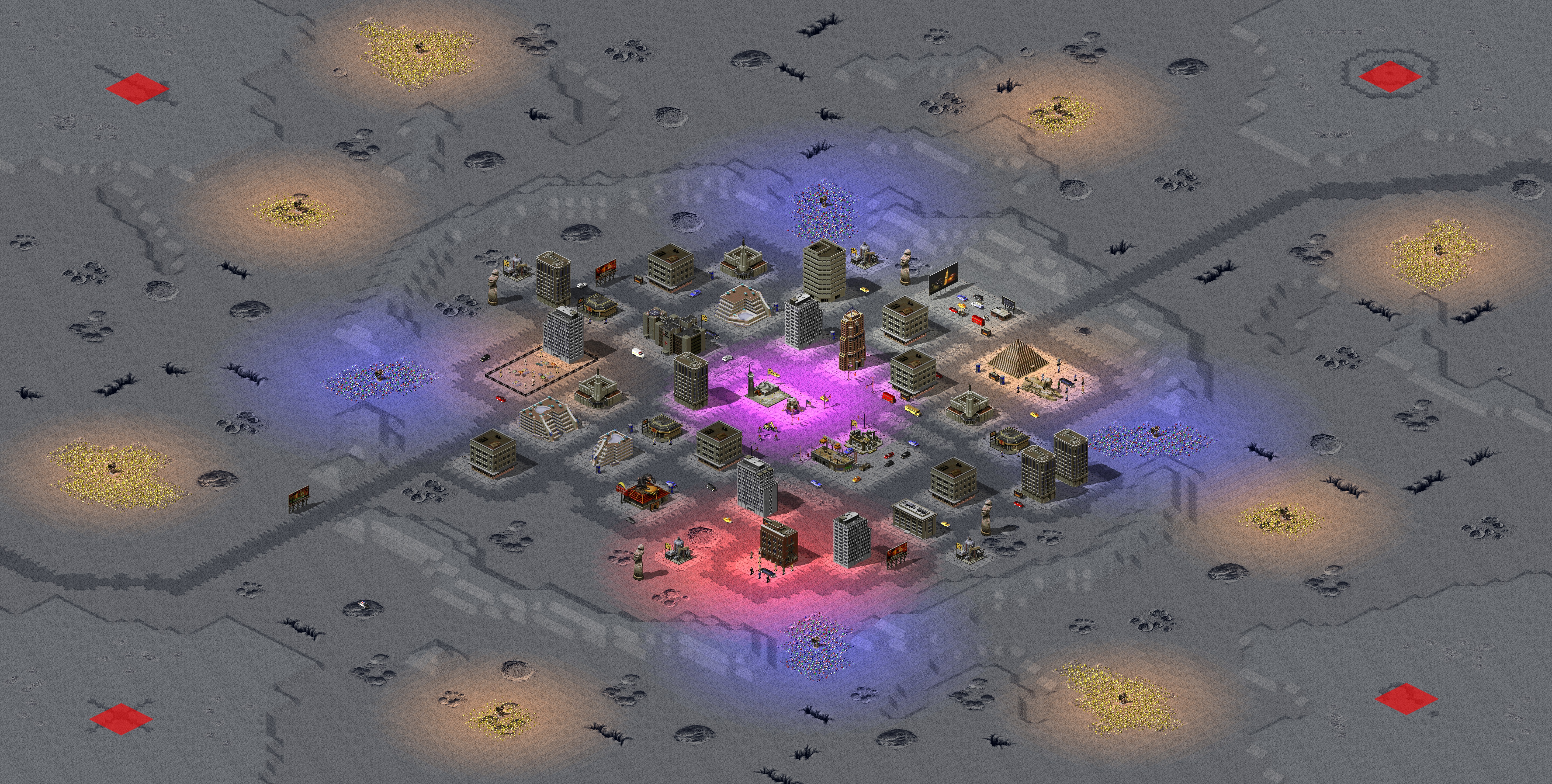 Rendered map: Bad Day on the Moon