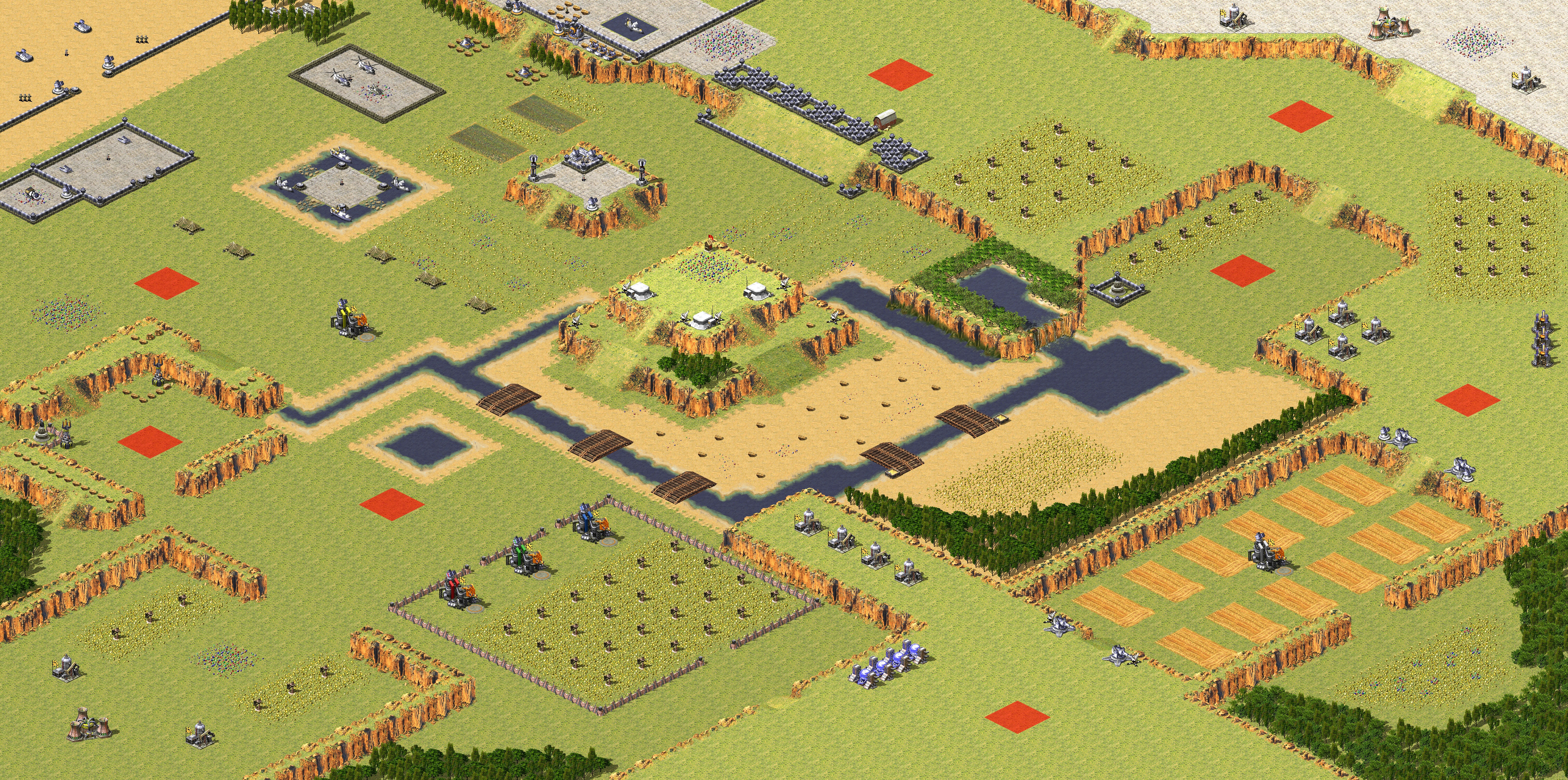 Rendered map: Qi Mountain March 4v4 No Tech