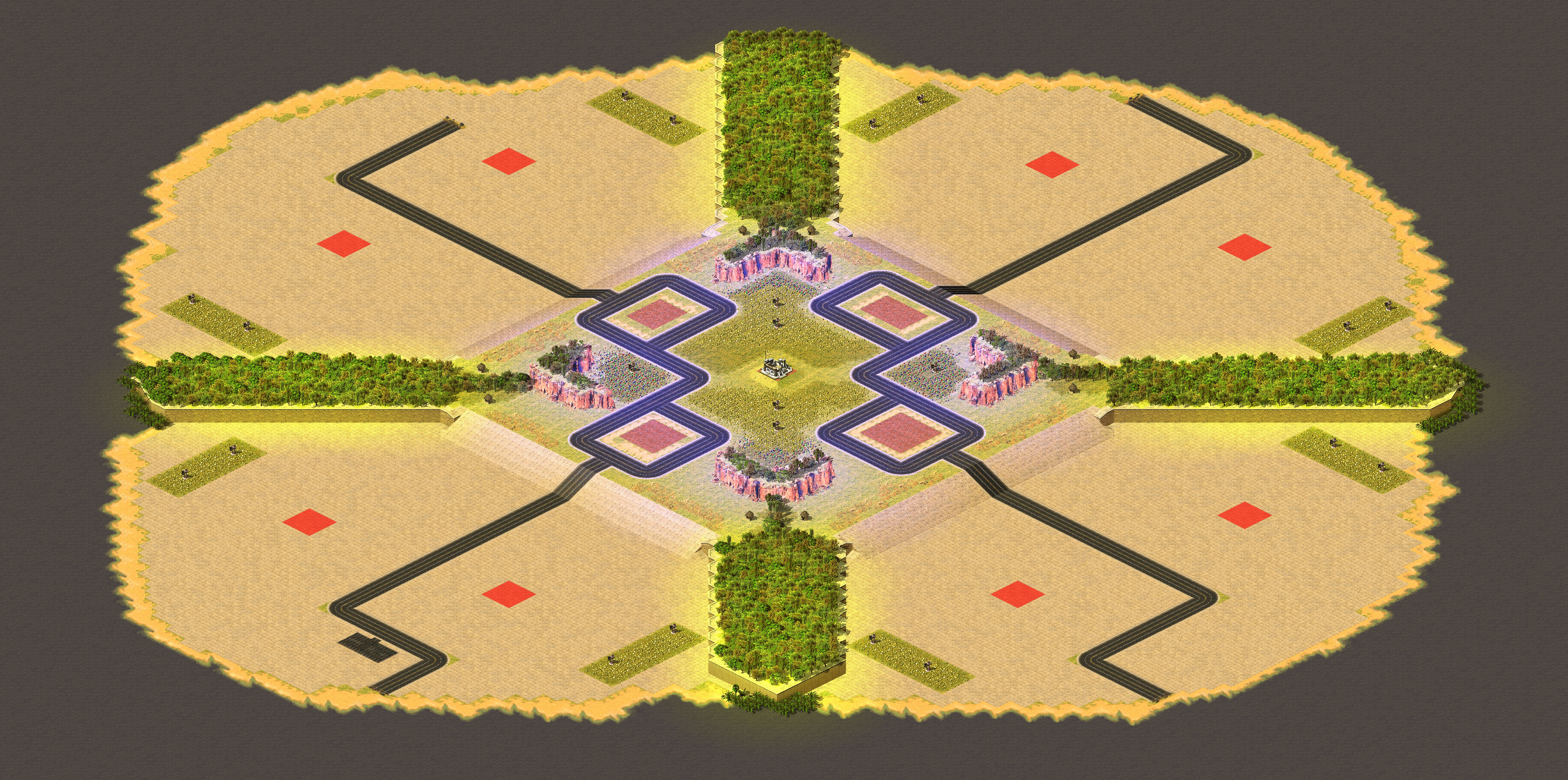 Rendered map: Advanced 2v2v2v2