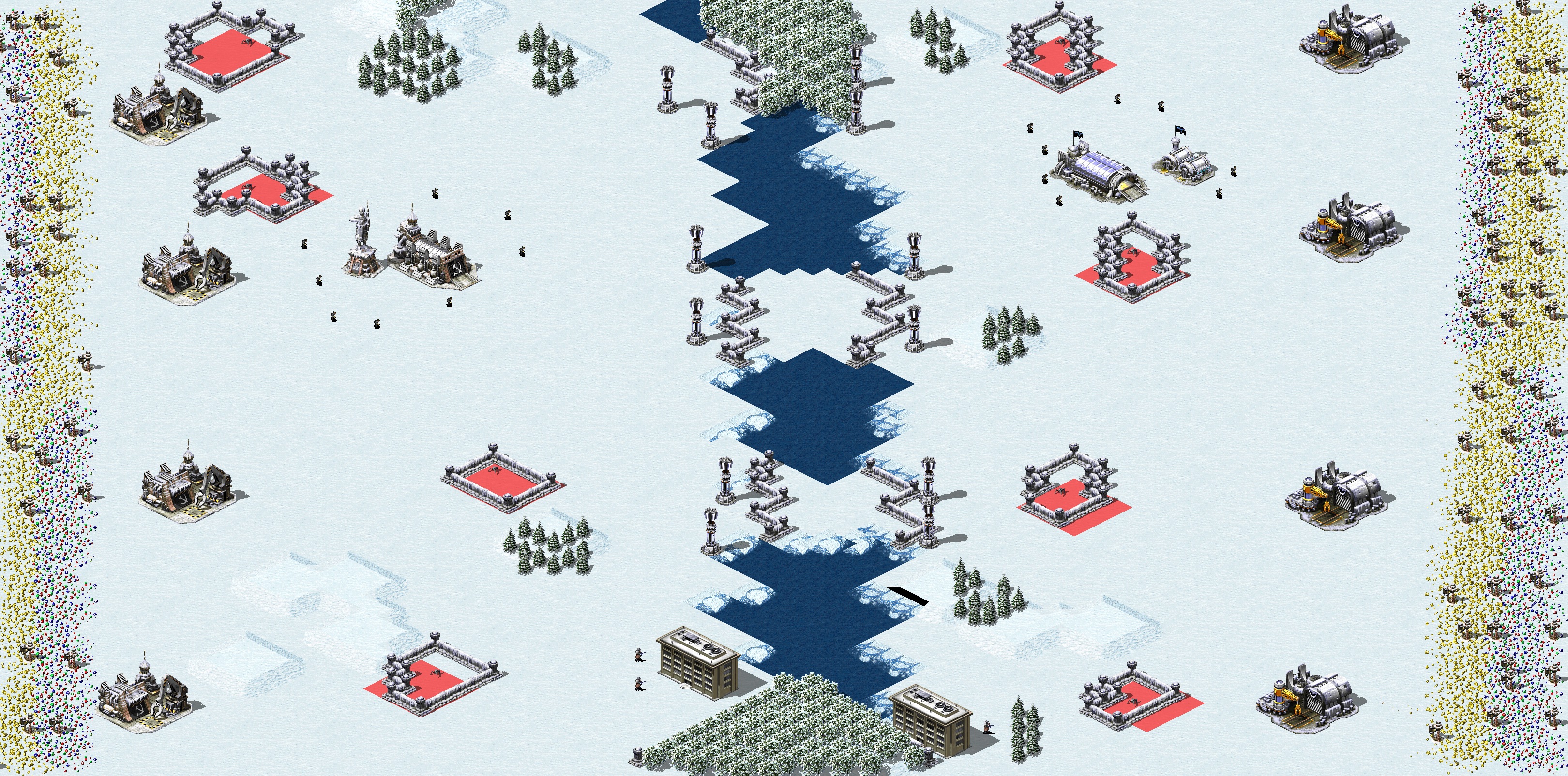 Rendered map: Snowy 4 Soviet vs 4 Yuri Final