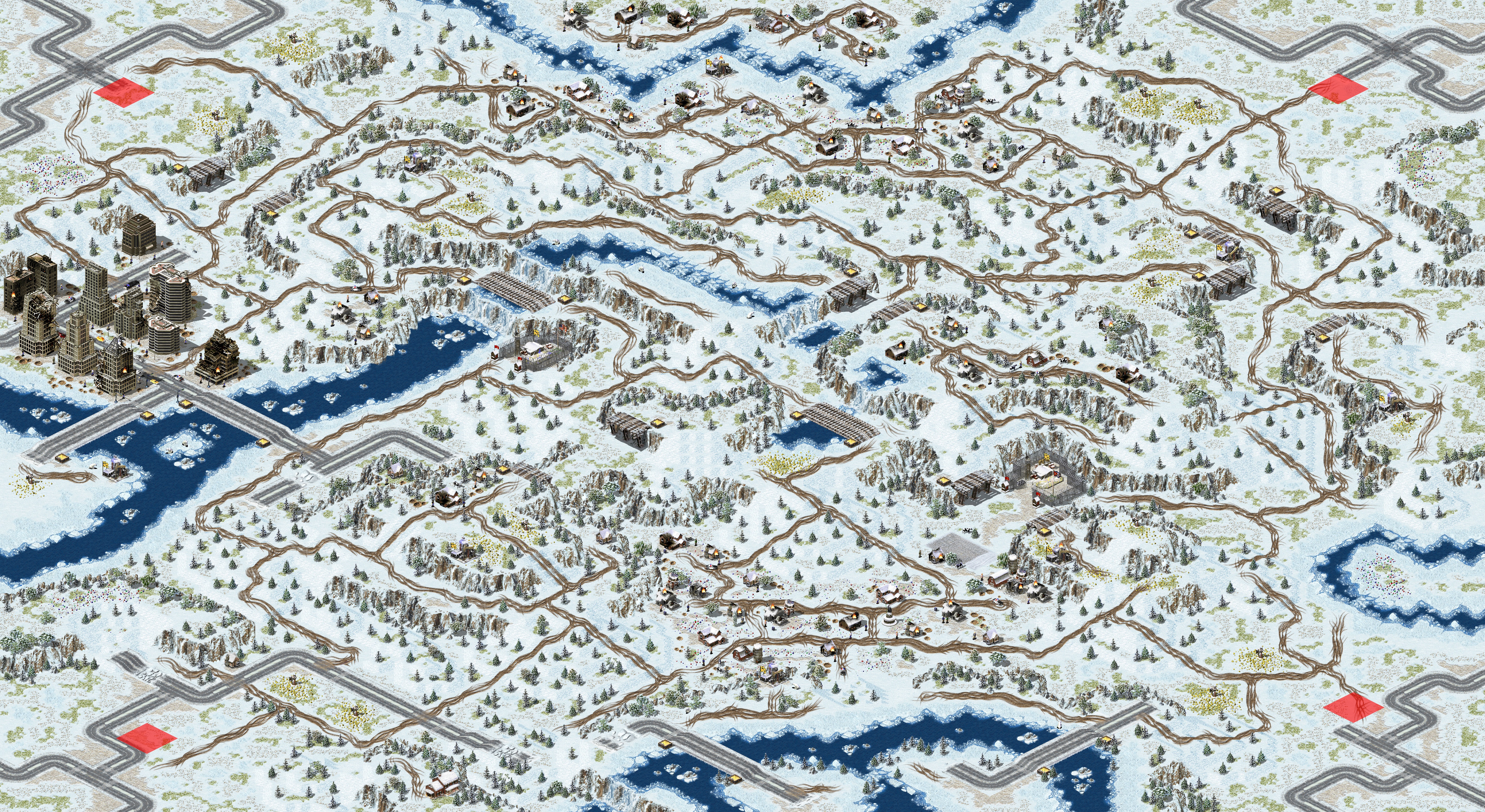 Rendered map: ville d�vast� creat