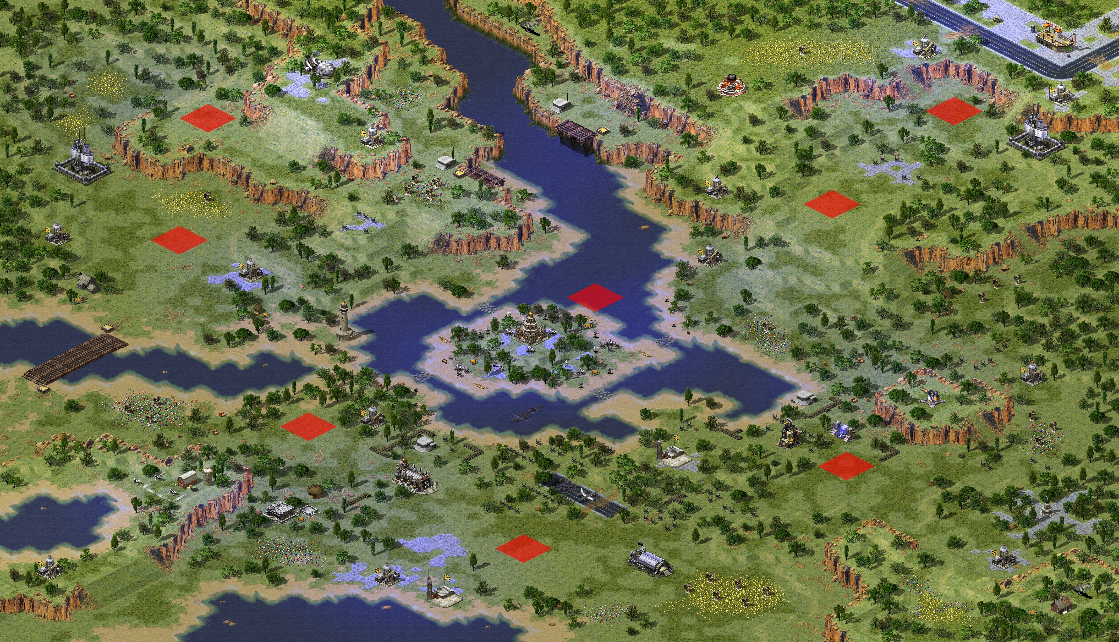 Rendered map: [Three Kingdoms] World War - Unfair Land Grab - Team