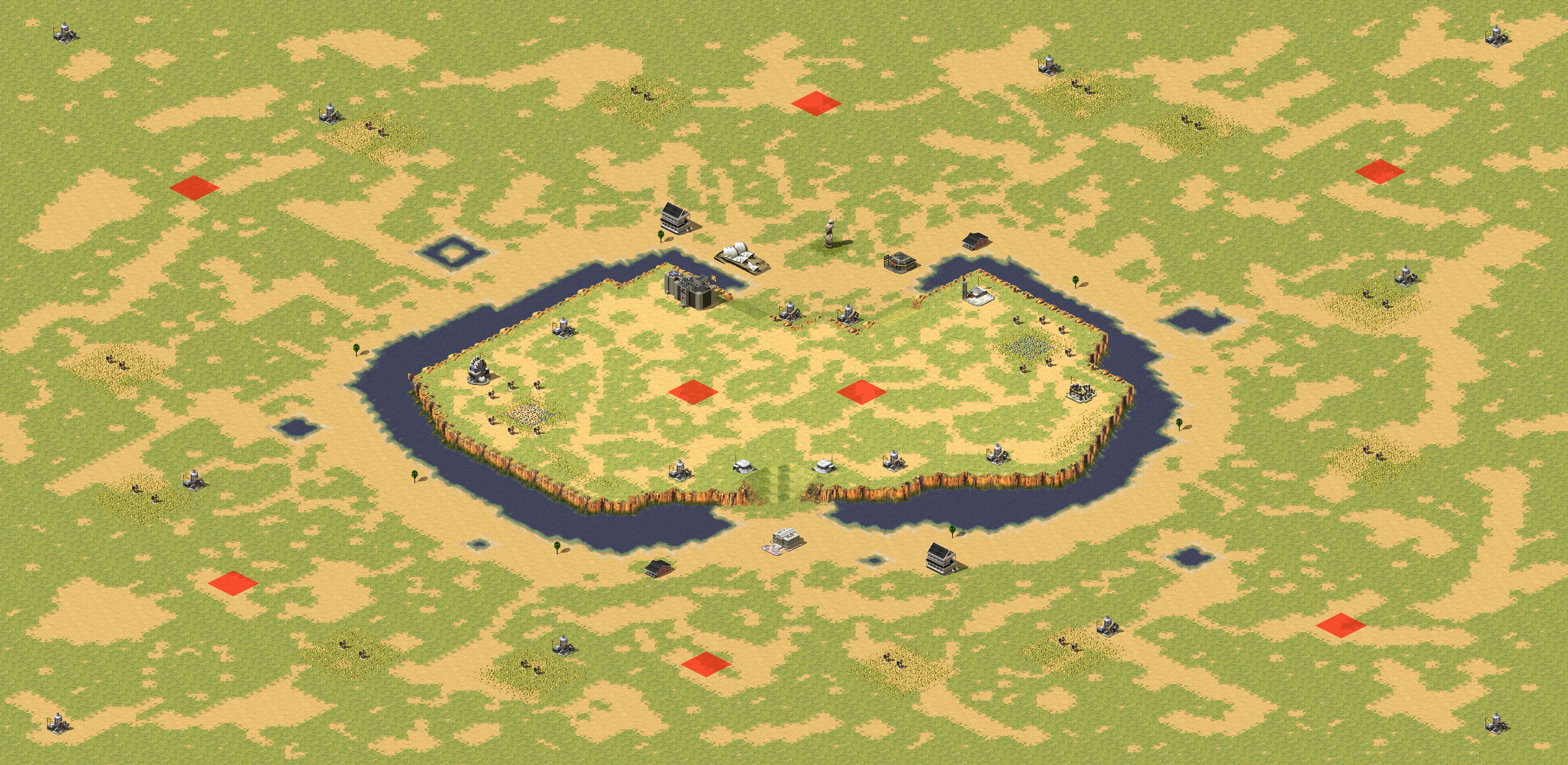 Rendered map: Sorrounded by Hyenas (2vs6)