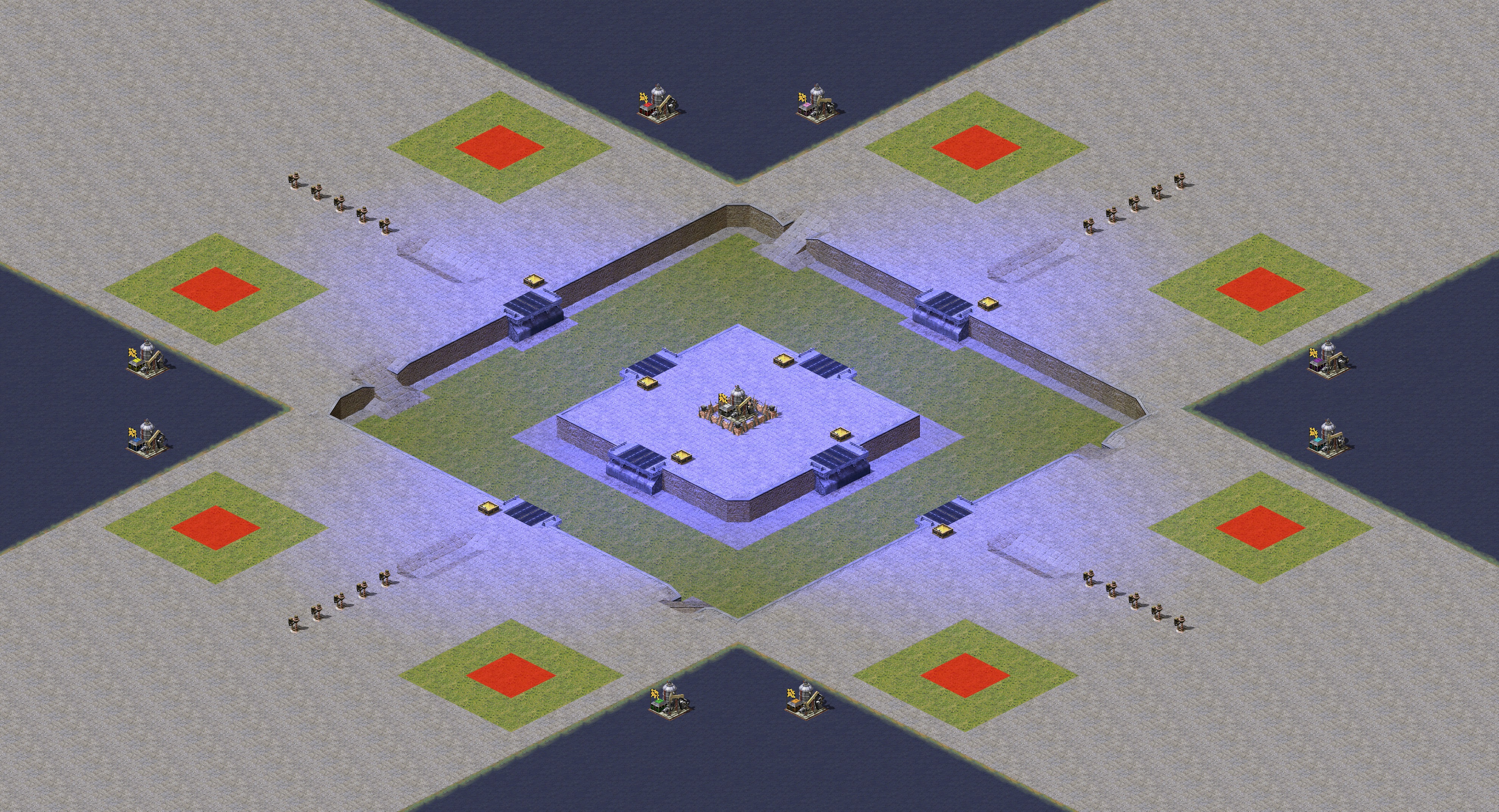Rendered map: Soviet-Yuri Federation vs New Allies (MOD)