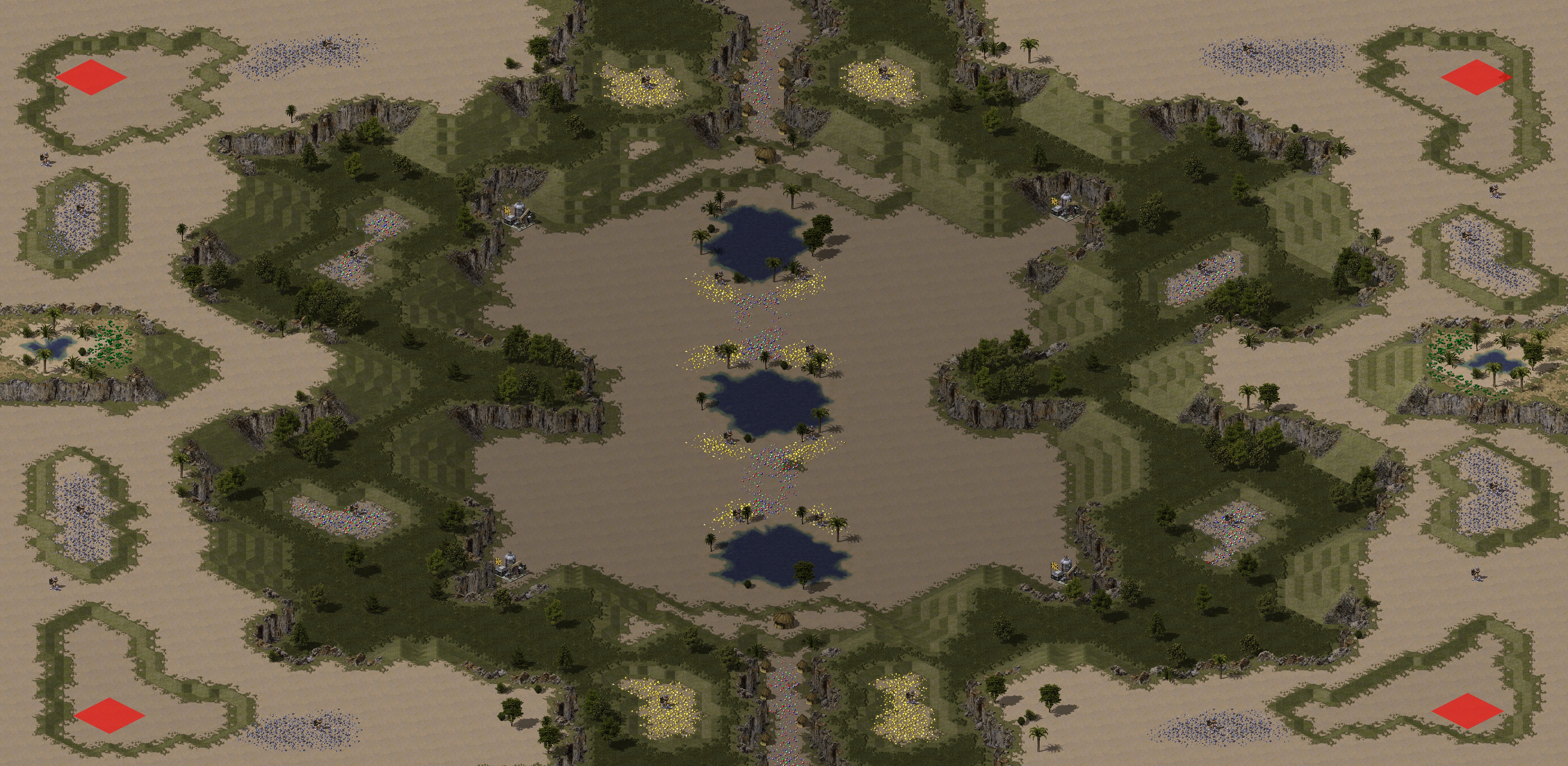 Rendered map: Desert Island