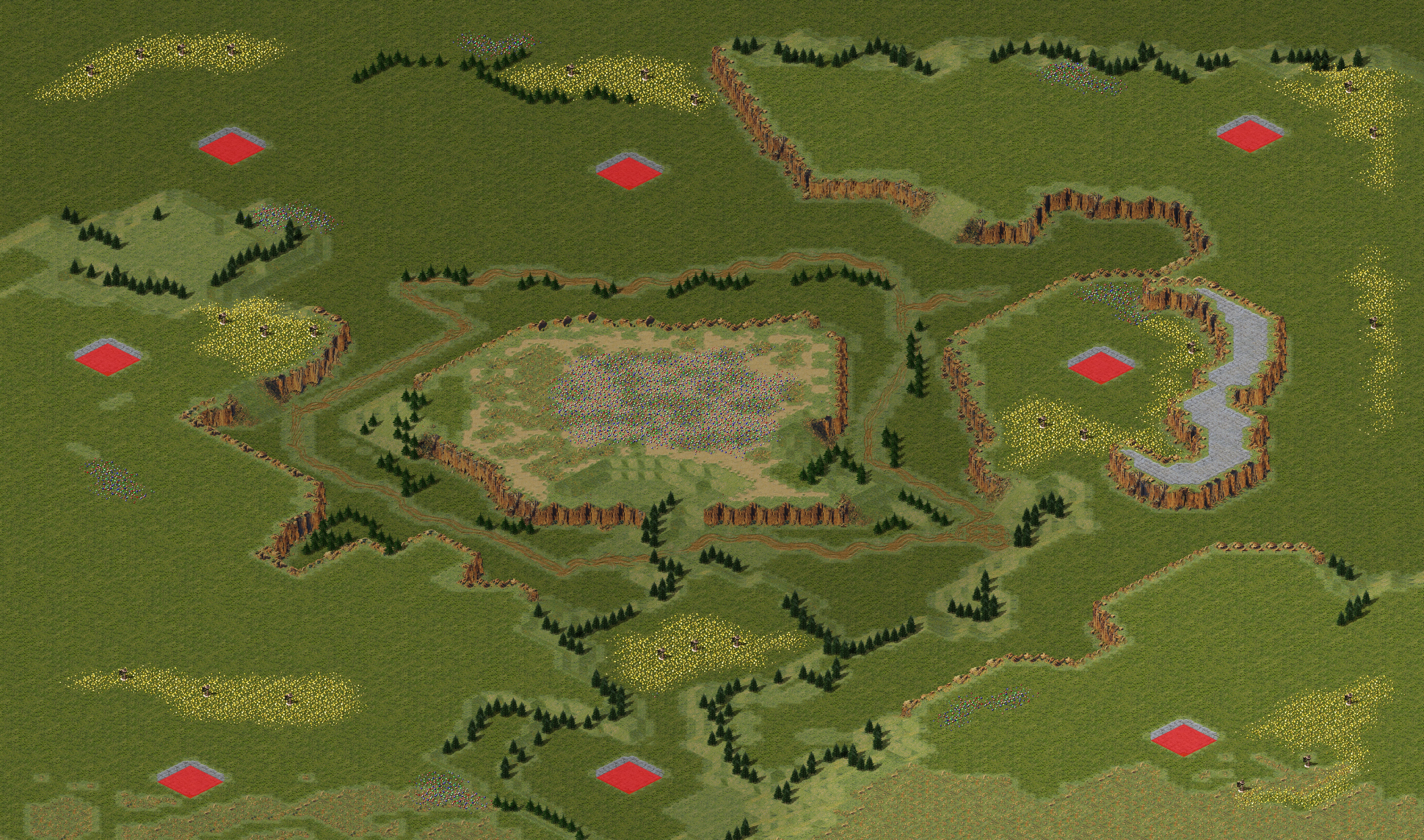 Rendered map: S-高原乱战
