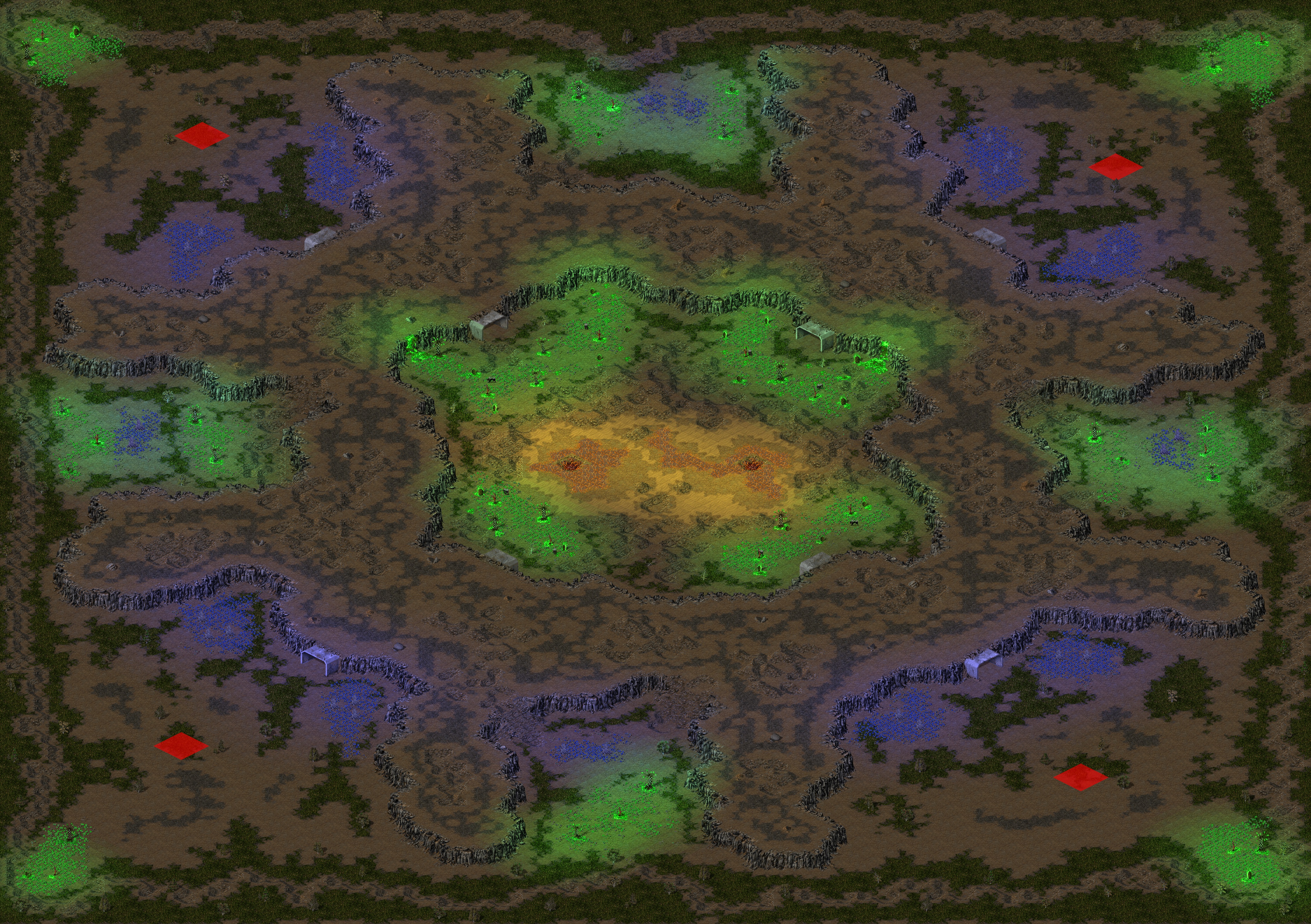 Rendered map: Tiberium Forest