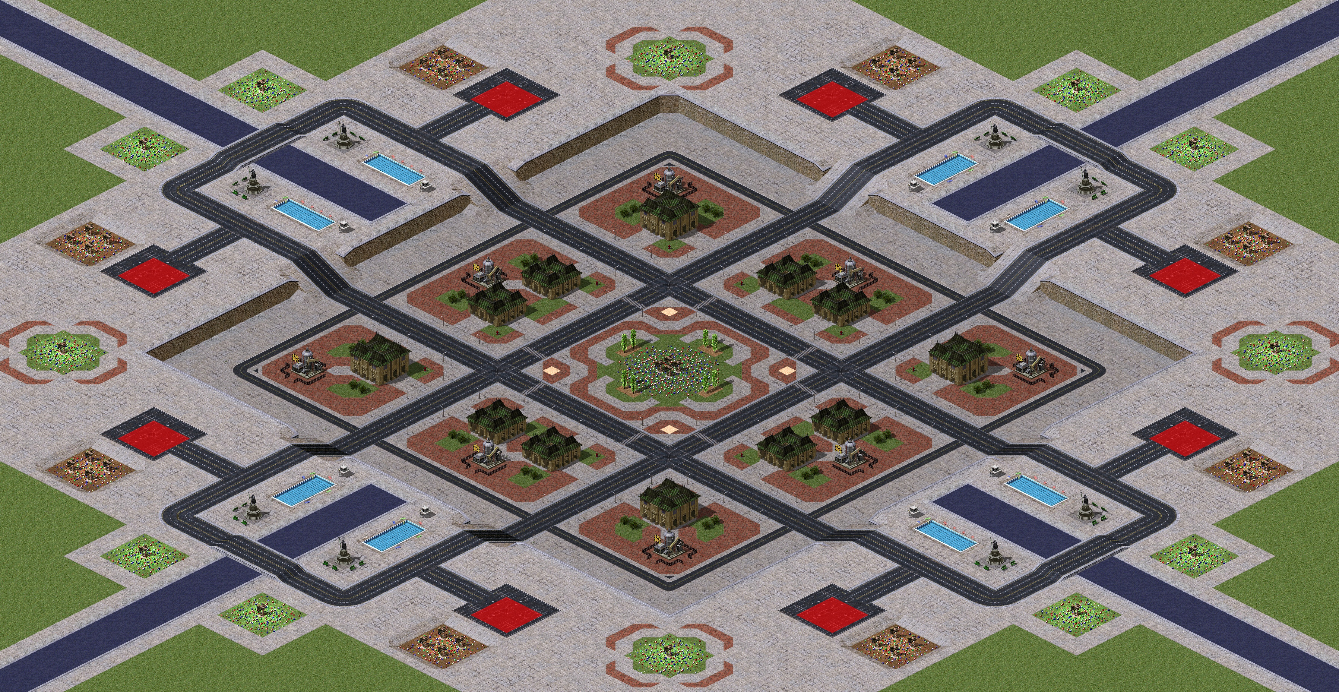 Rendered map: Red Alert Melee 25015 - Arena