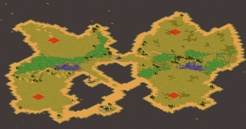 Rendered preview of [RA2] Allied Campaign: Guardians of the East - Map 1
