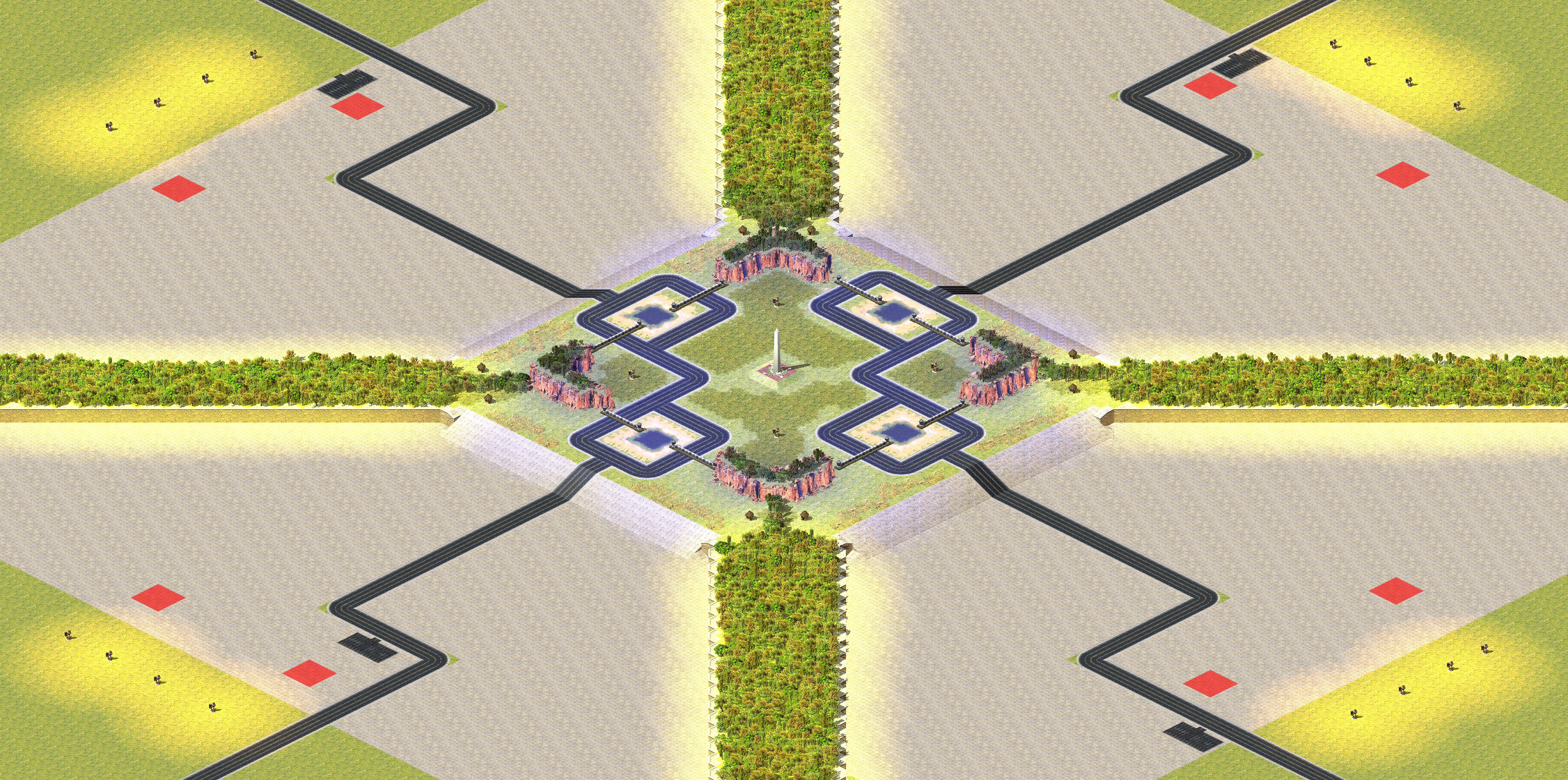 Rendered map: Poor 2v2v2v2
