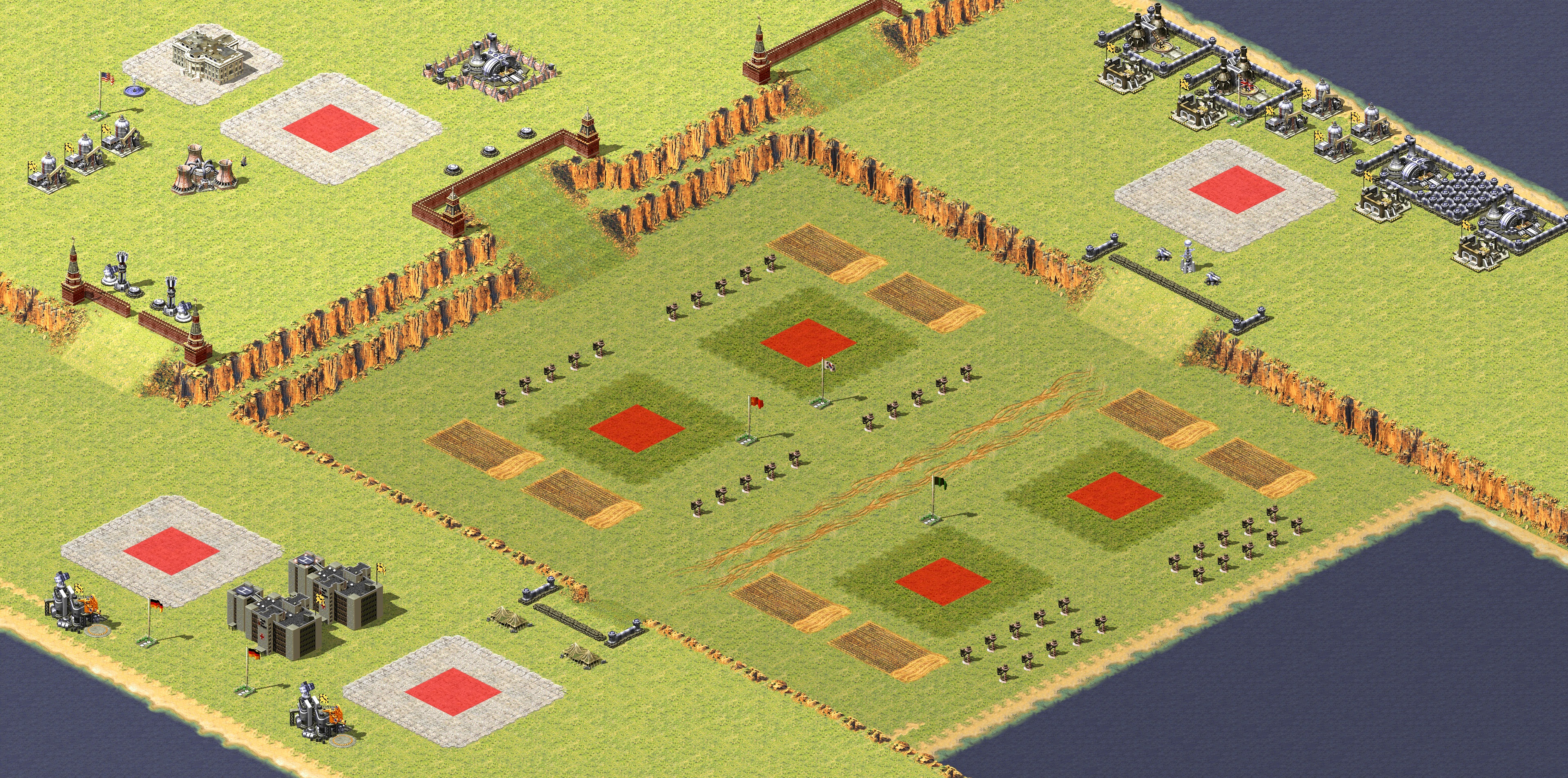 Rendered map: King, Soldier, Tax Collector & Peasant (1v1v2v4)