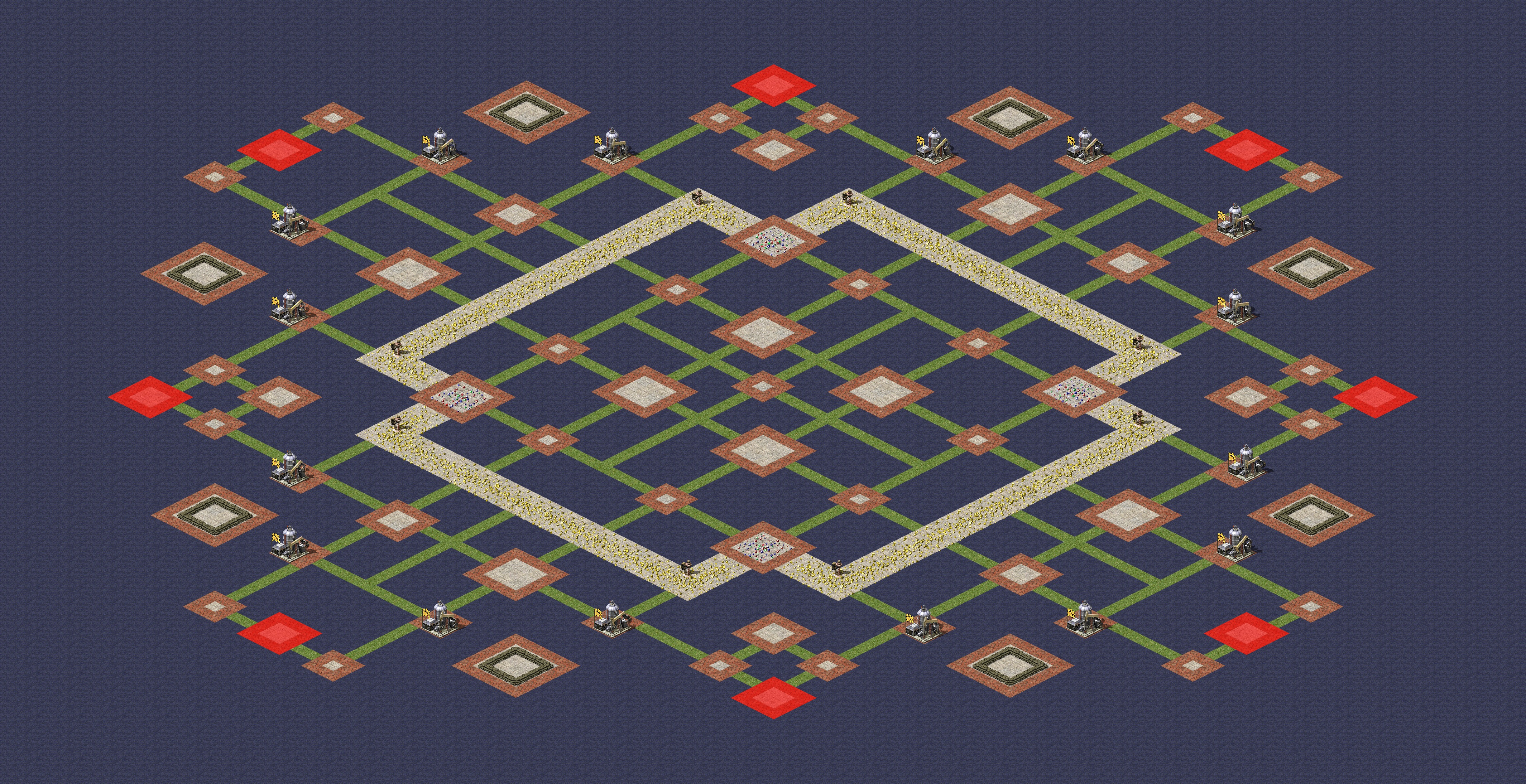 Rendered map: Artificial Island Flags