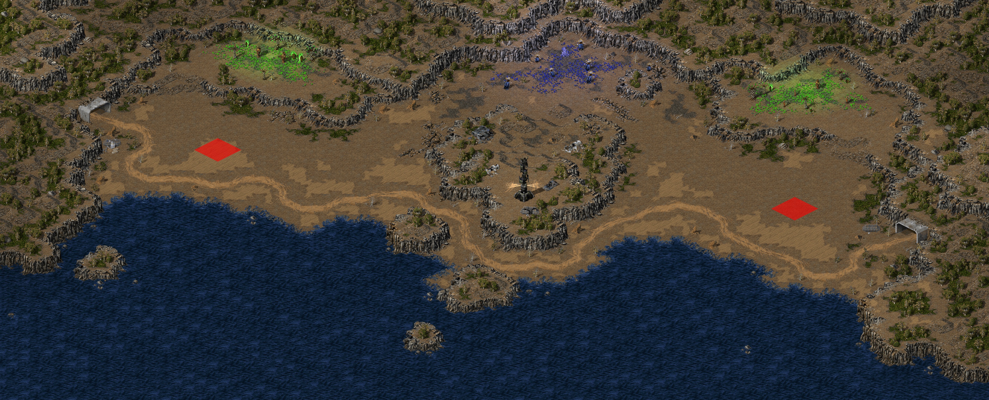 Rendered map: shoreline