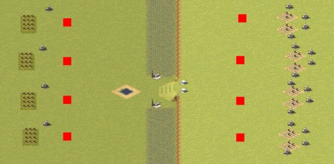 Rendered preview of Newbie vs Veteran 4v4