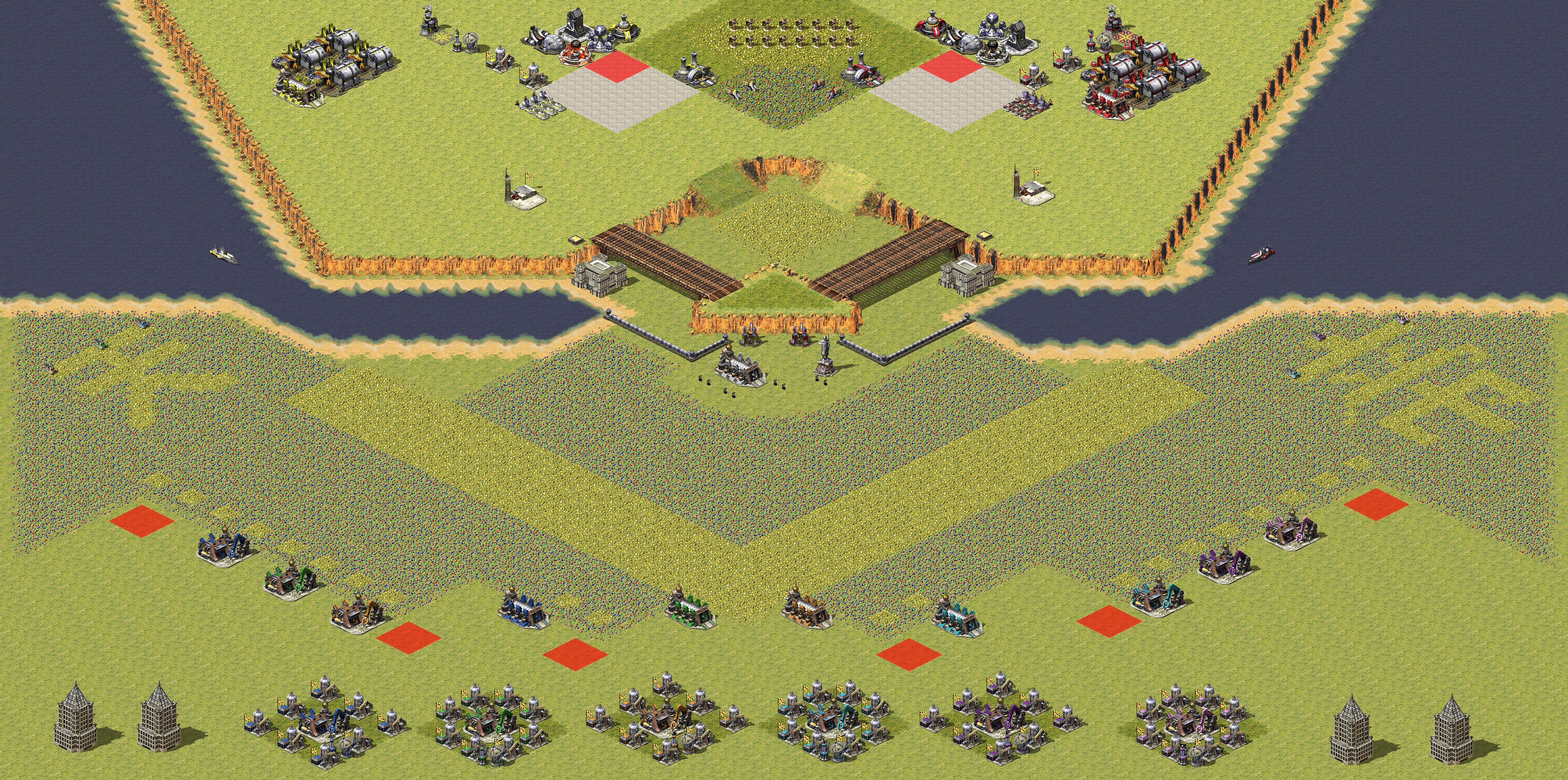 Rendered map: 2 Allied 6 Yuri Impenetrable