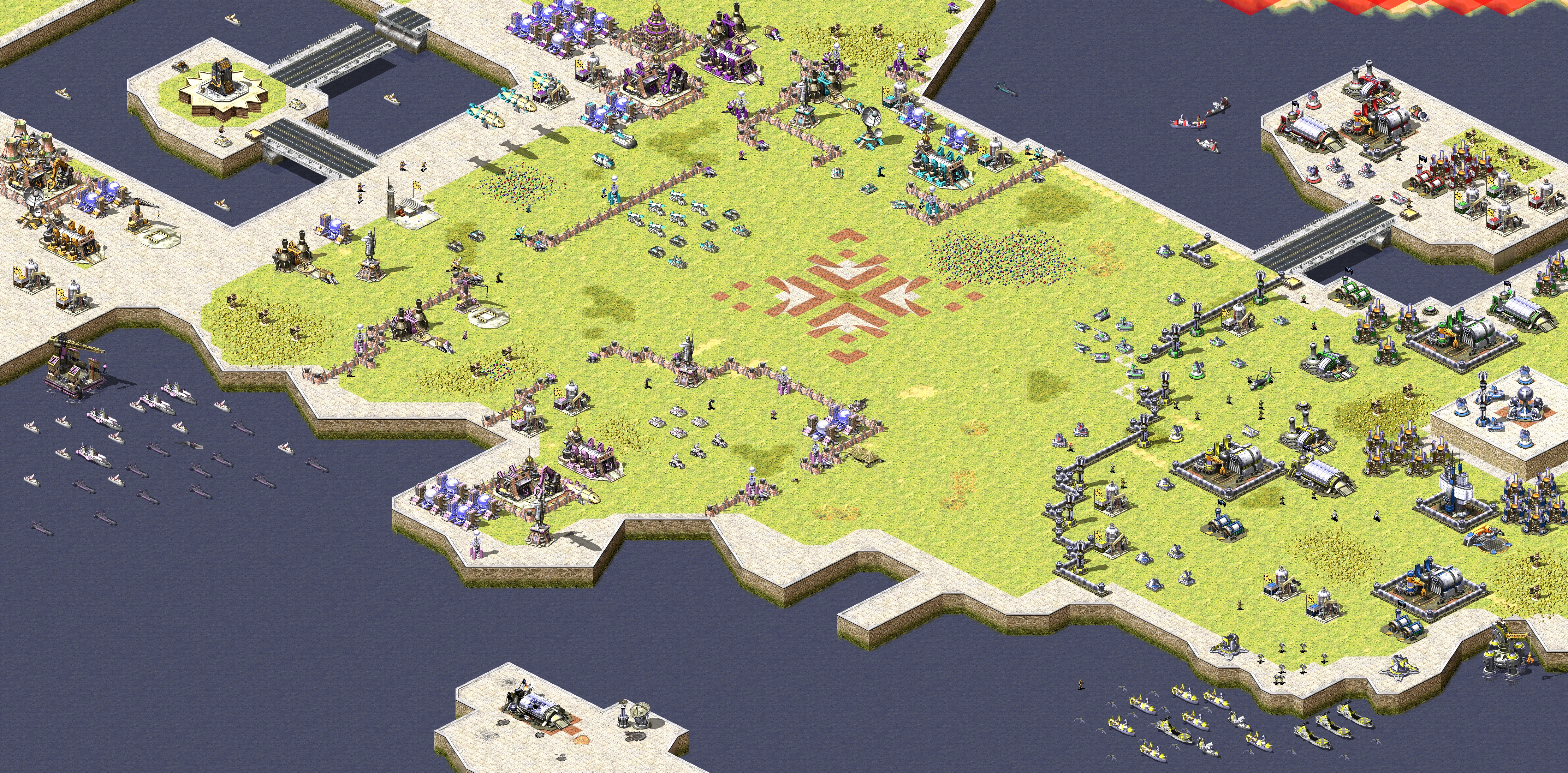 Rendered map: Allied vs Soviet 4v4
