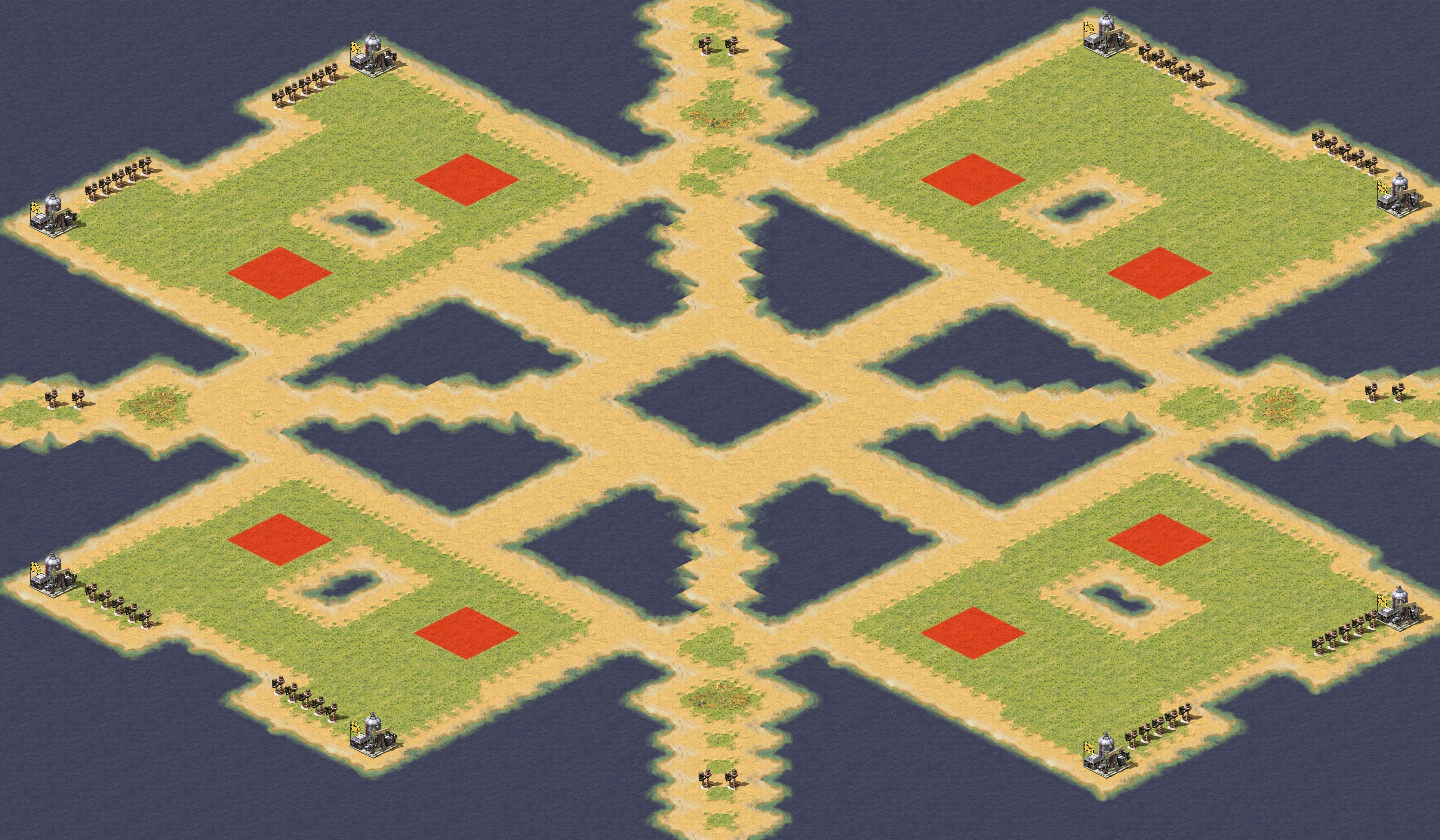 Rendered map: Patch of Land 2v2v2v2