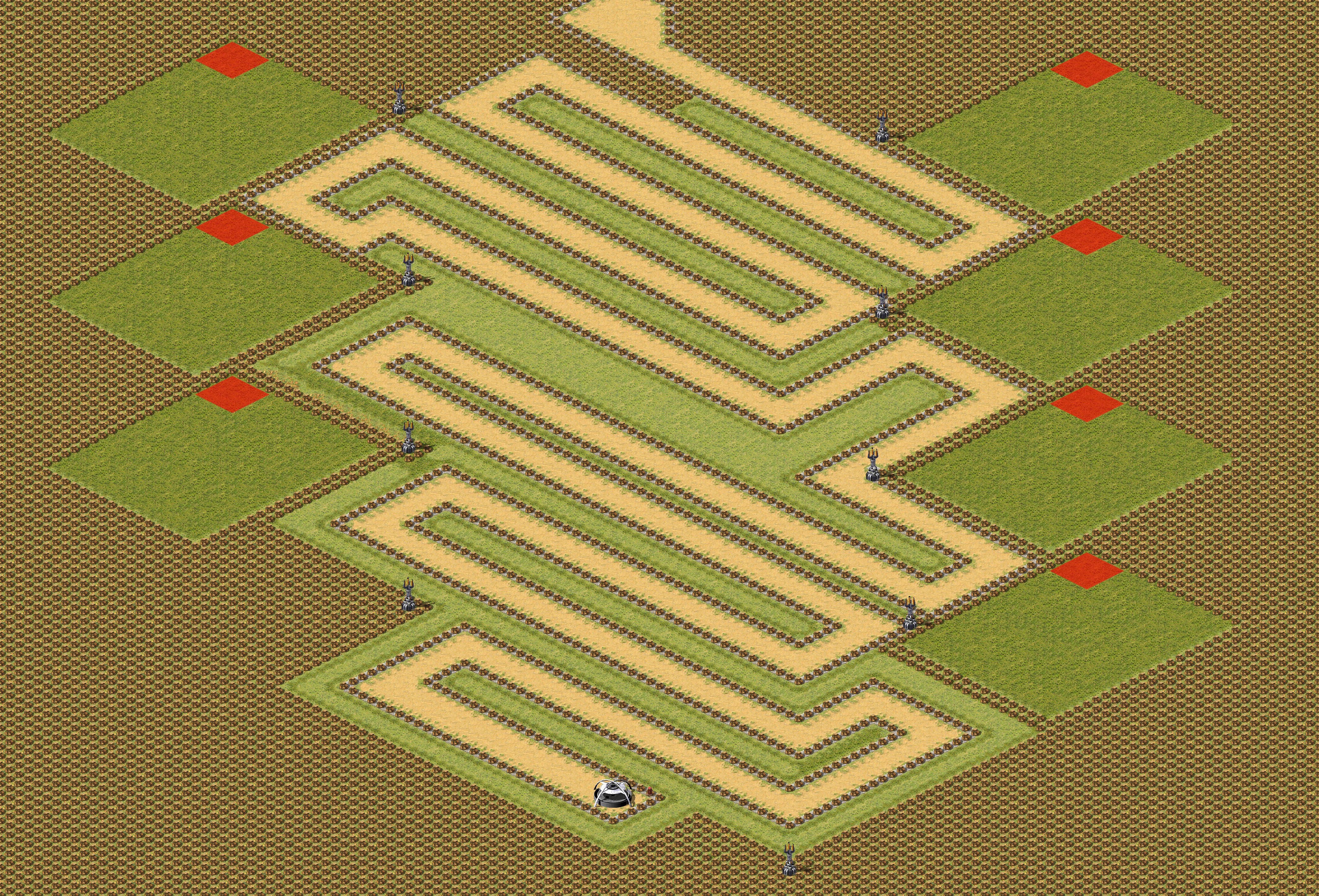 Rendered map: [7] Snarks Tower Defense v3