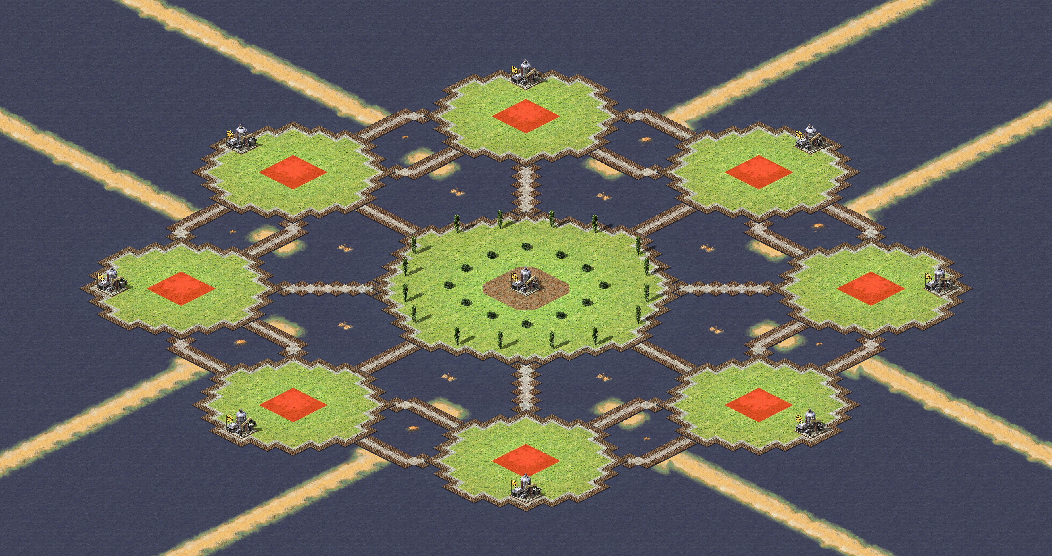 Rendered map: Everyone's Garden (Ore & Oil)