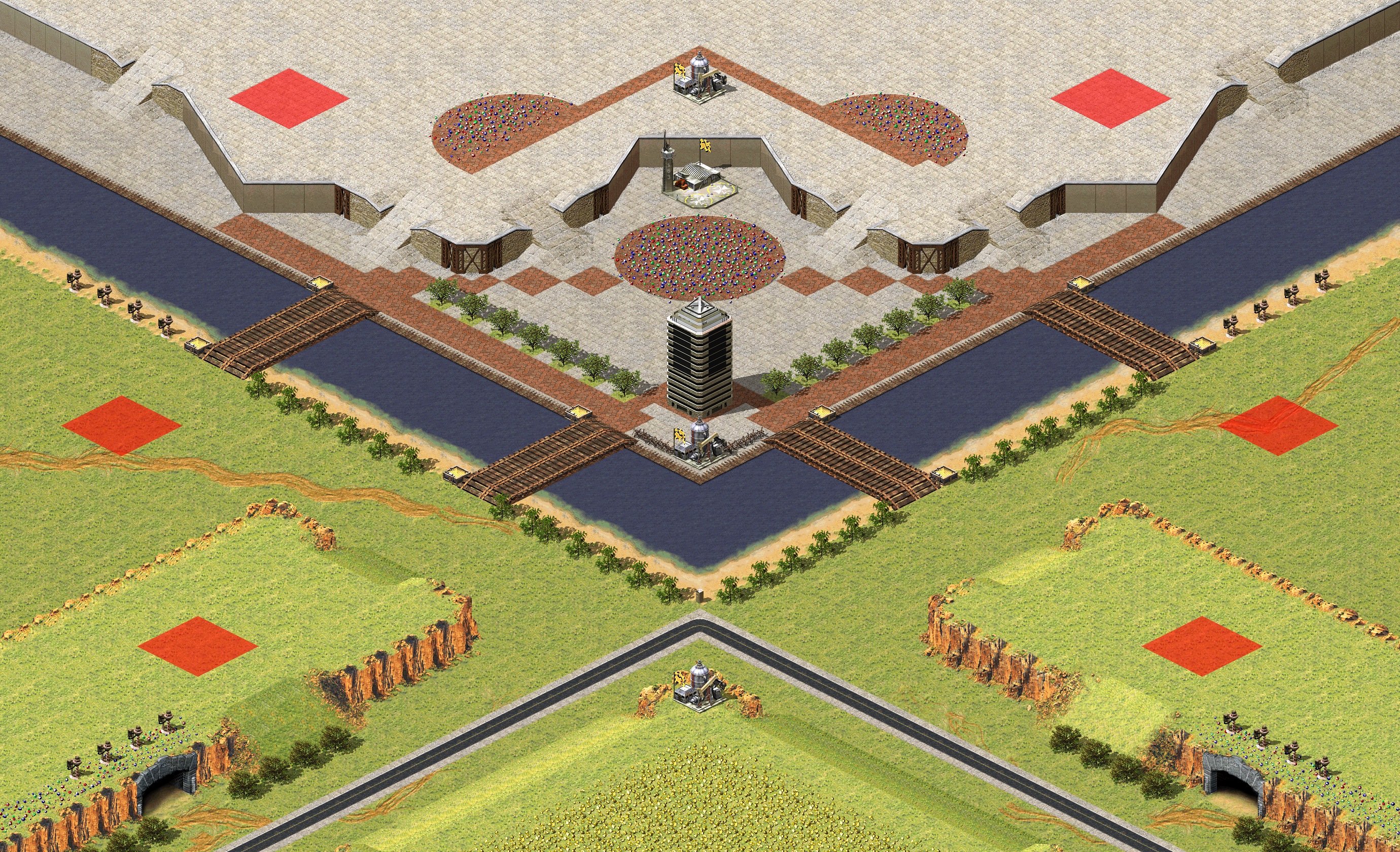 Rendered map: South City 2v2v2