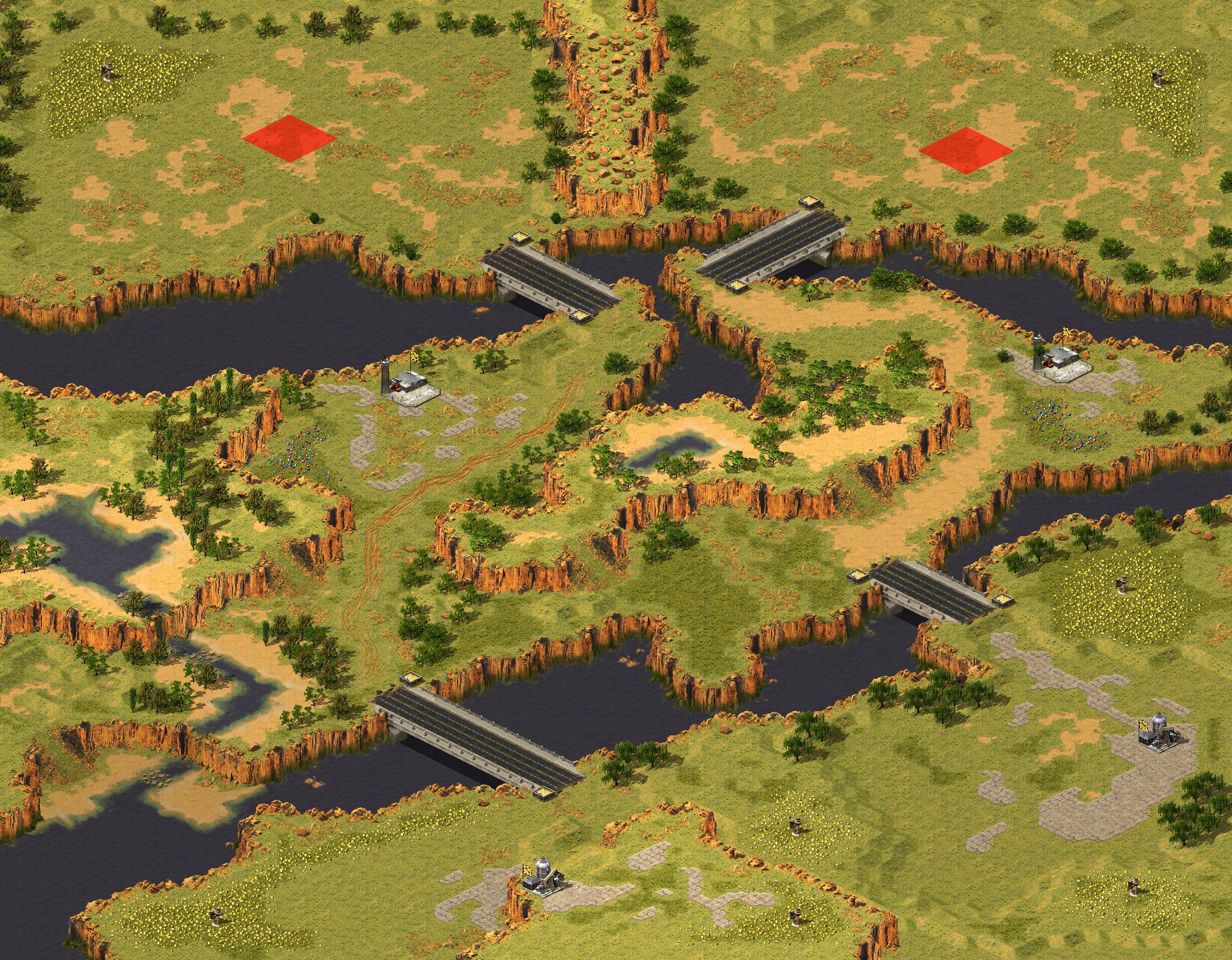 Rendered map: 黄金国SE [对战]