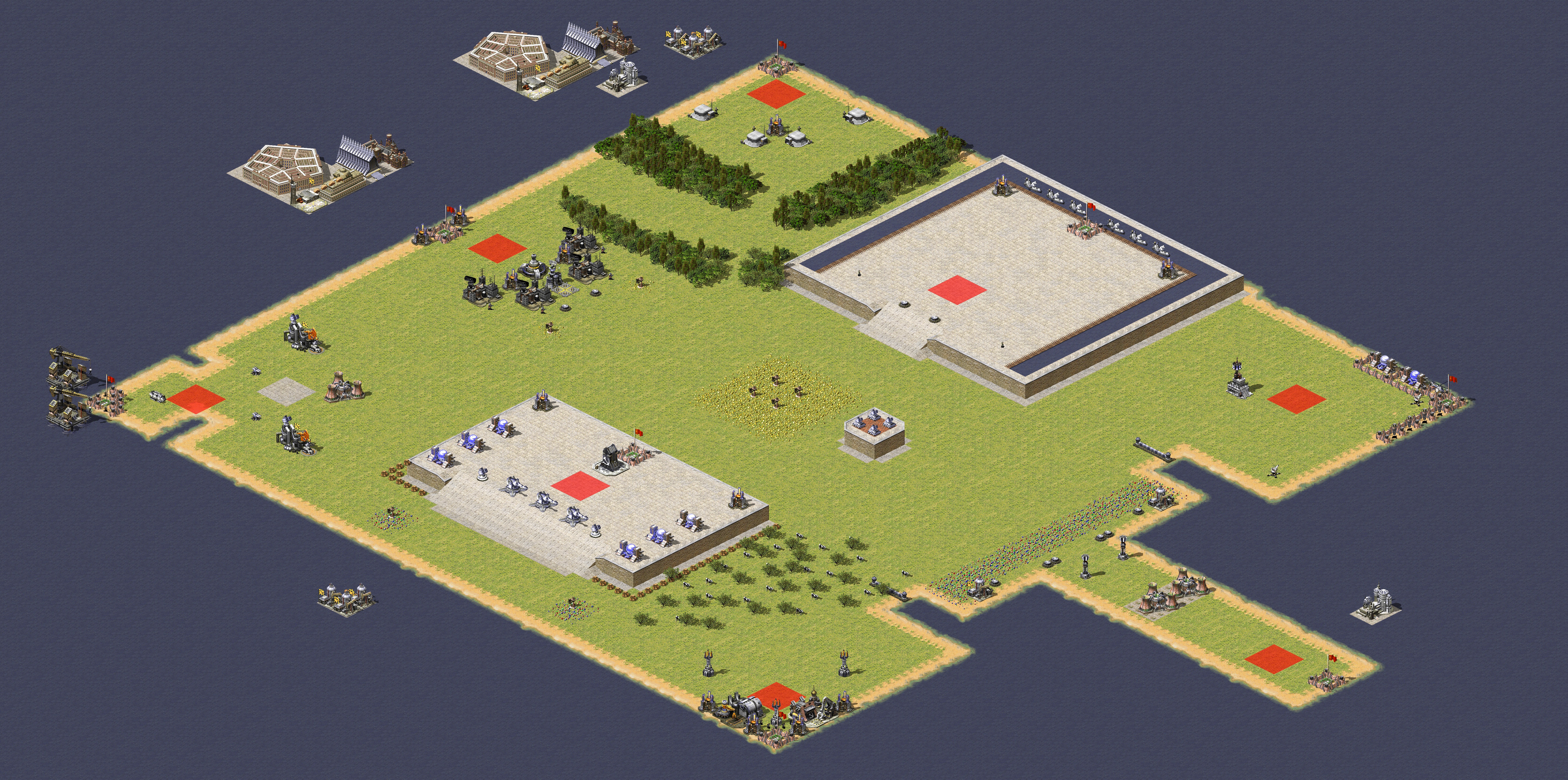 Rendered map: Unfair Yuri Island 5 (2v2)