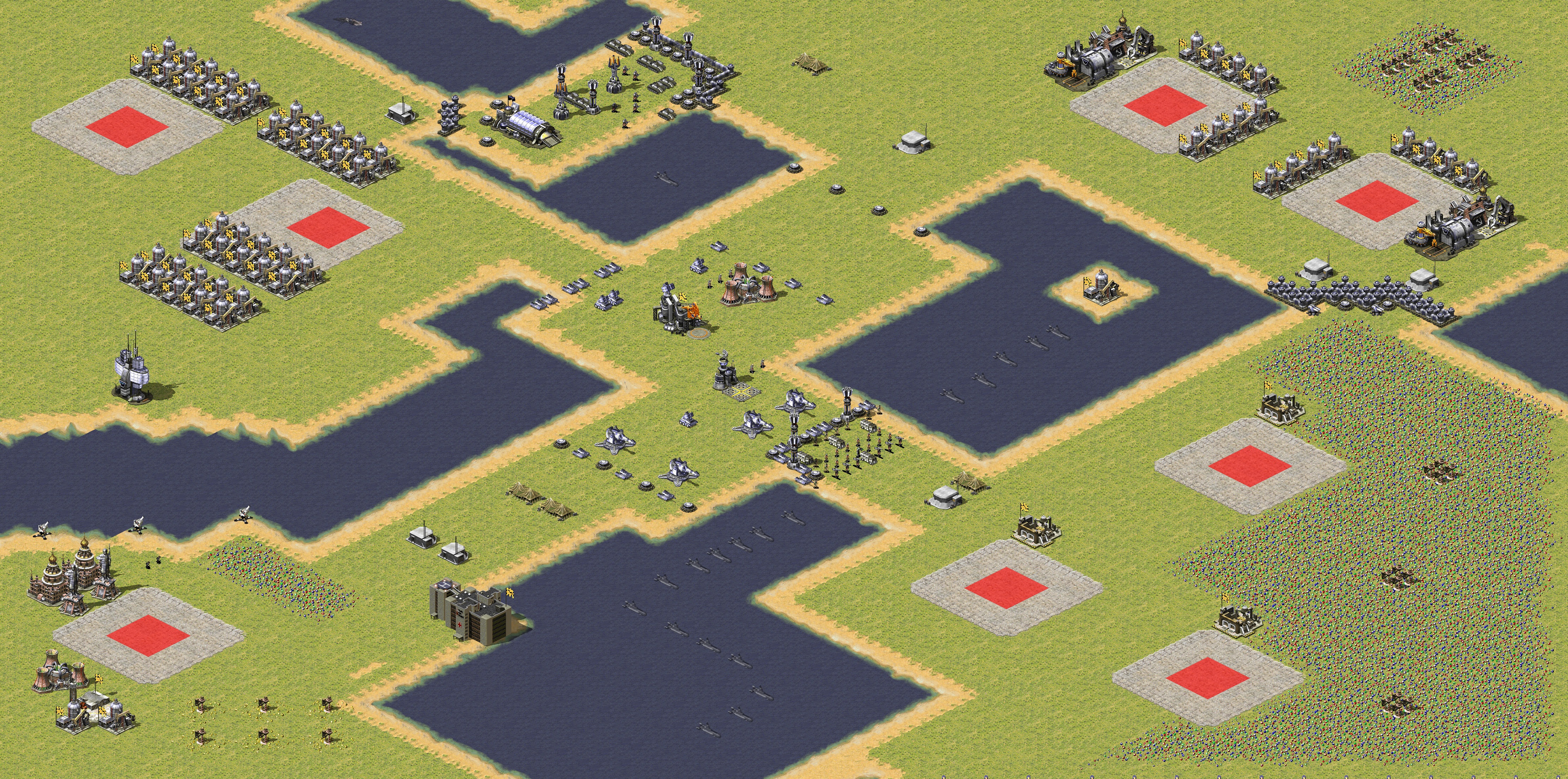 Rendered map: Unbalanced 3v3v2v2v1 (Official 2)