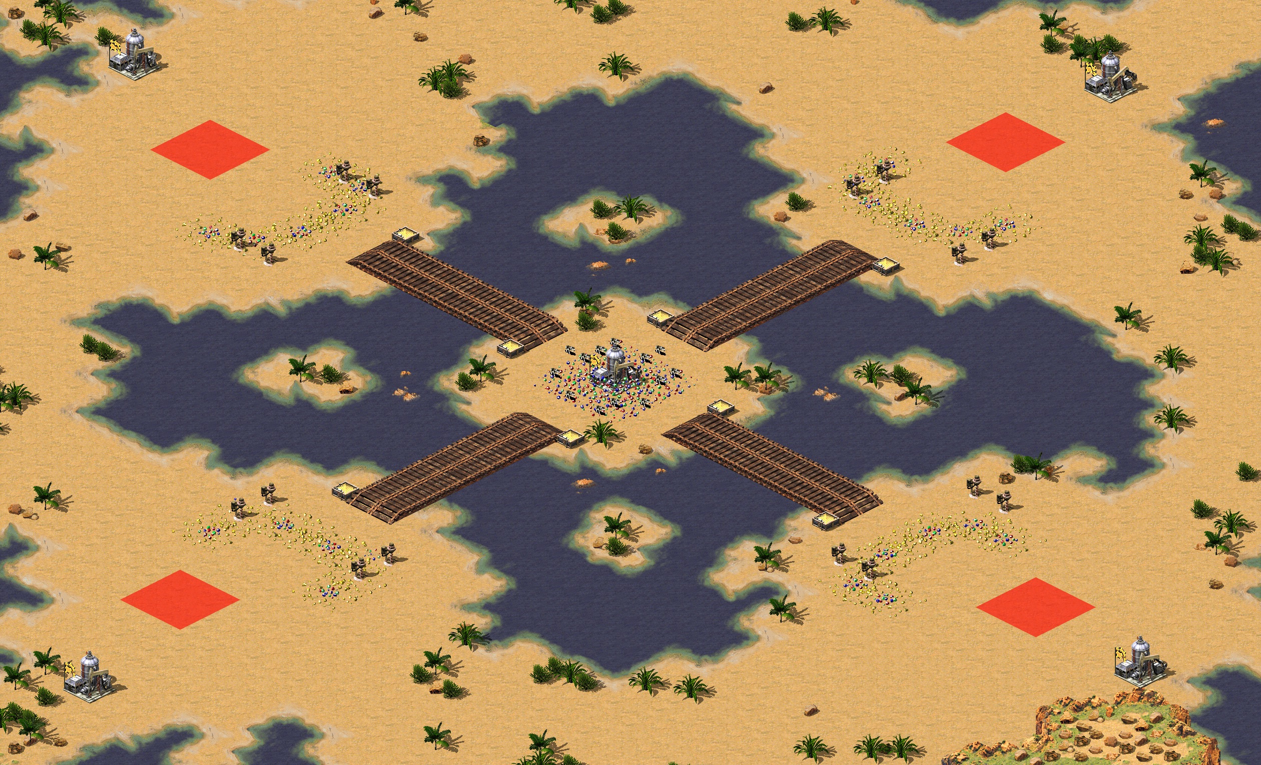 Rendered map: 四人海岛
