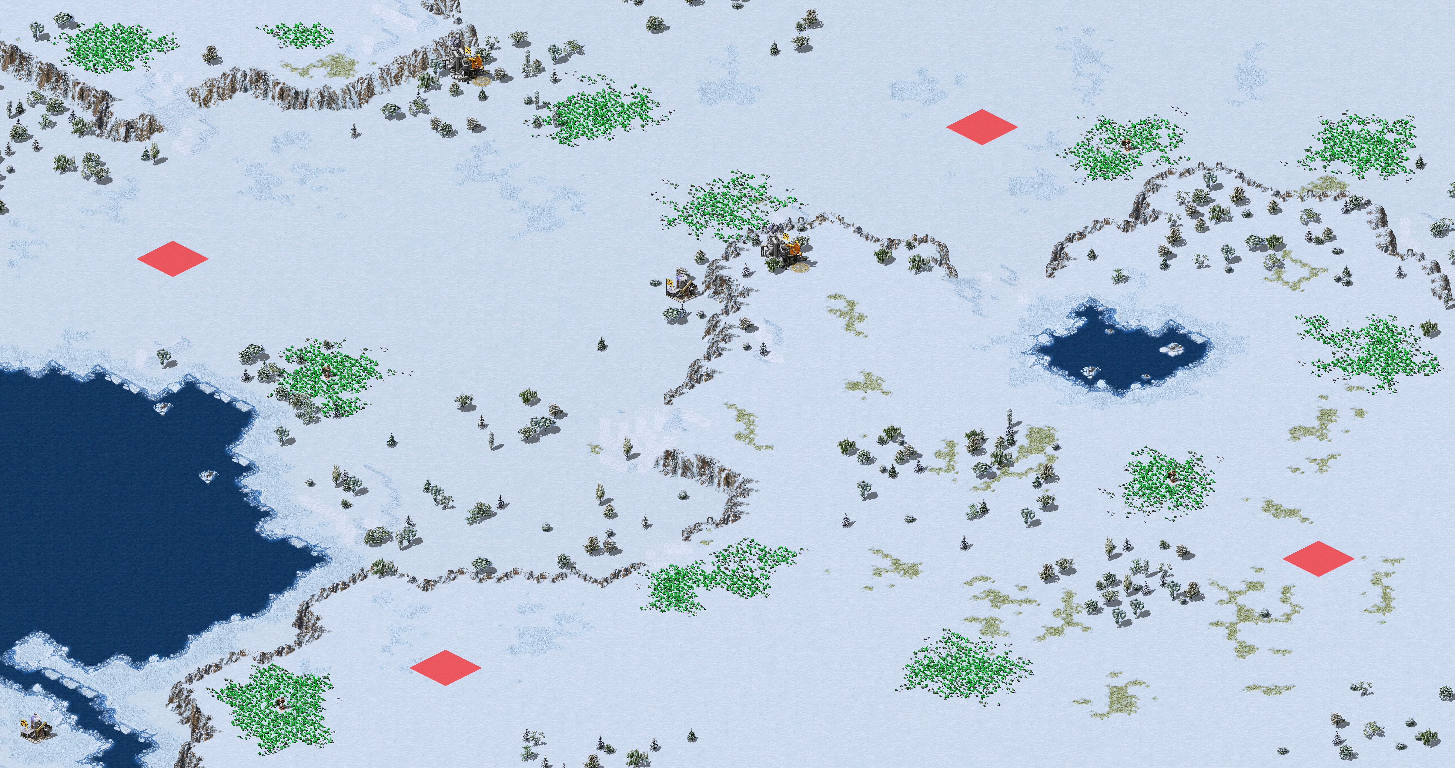 Rendered map: [RA2] Allied Campaign: Red Storm - Map 1