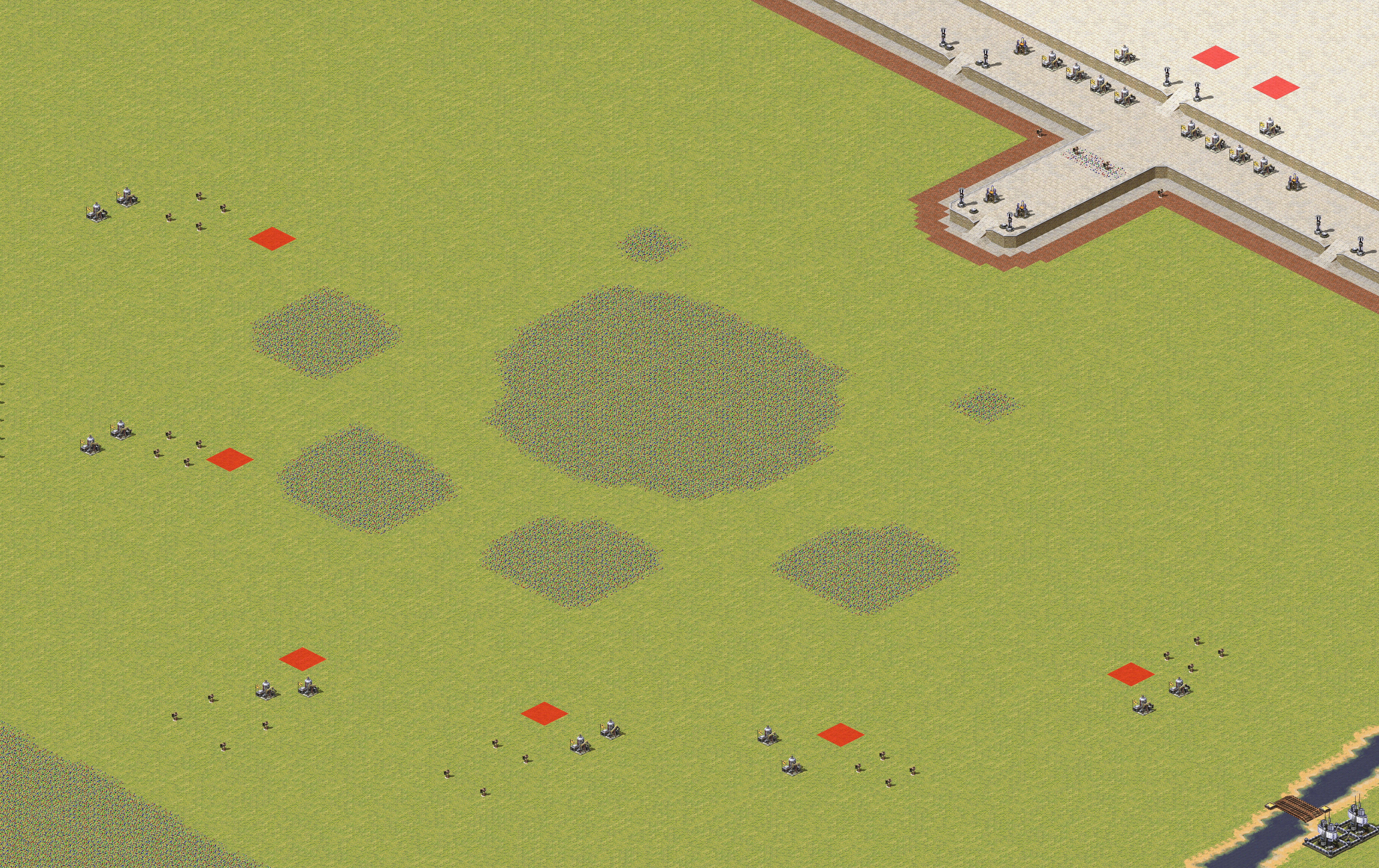 Rendered map: 2 Allied vs 6 Soviet