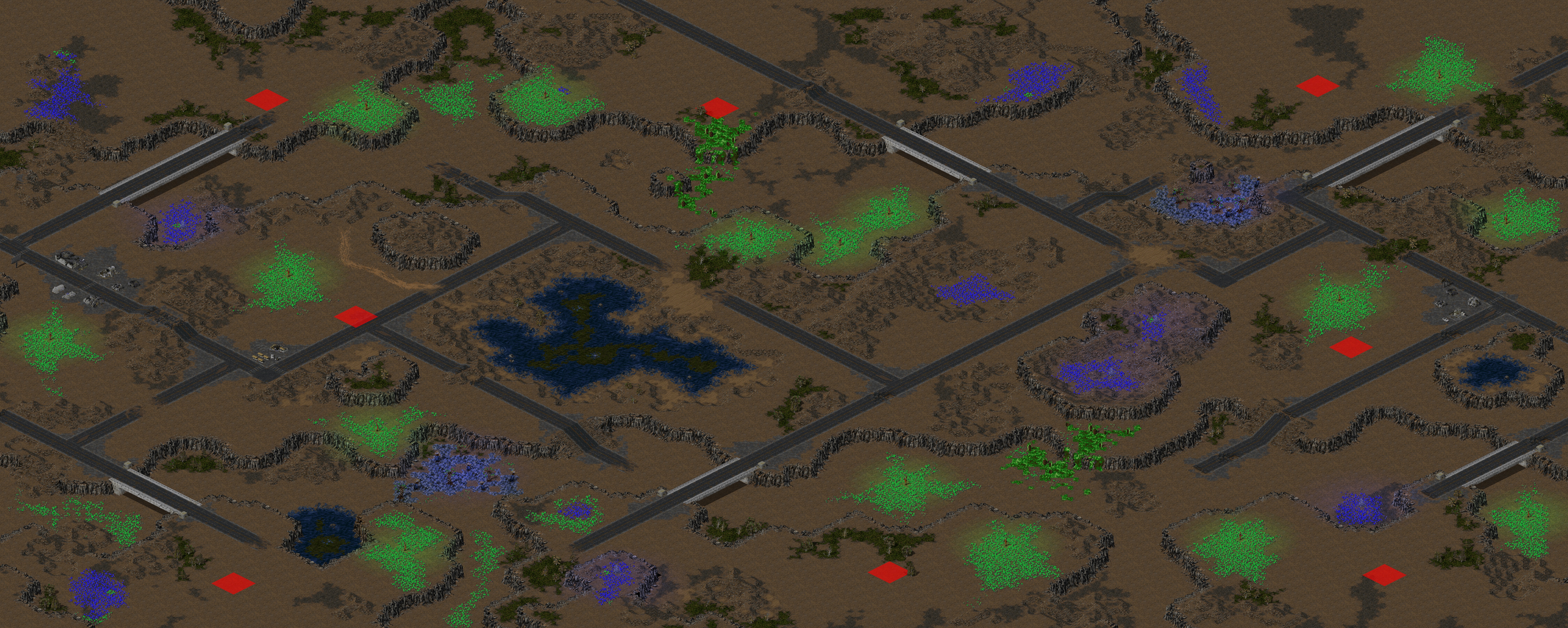 Rendered map: Drawbridges