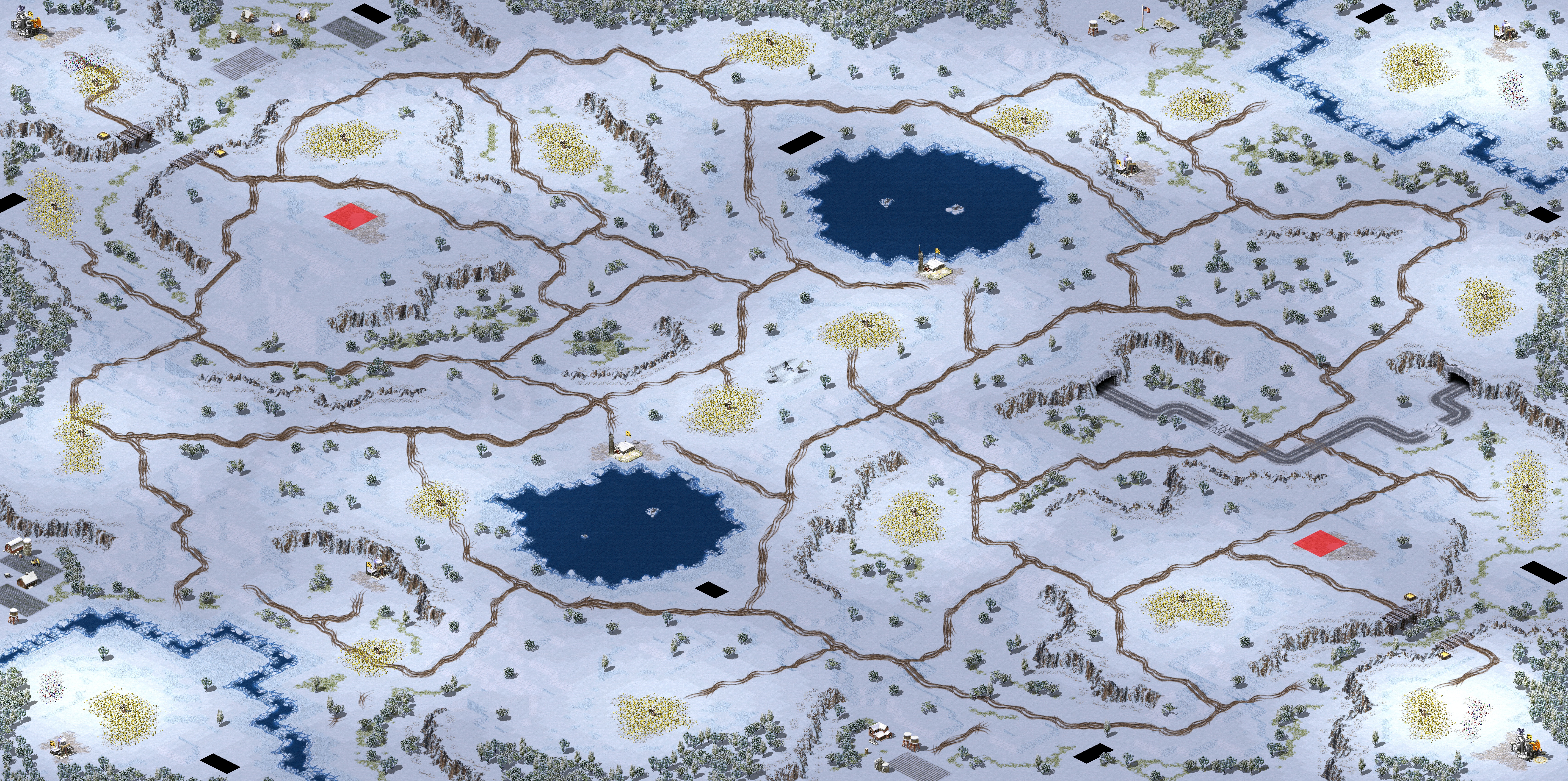 Rendered map: shattered plains