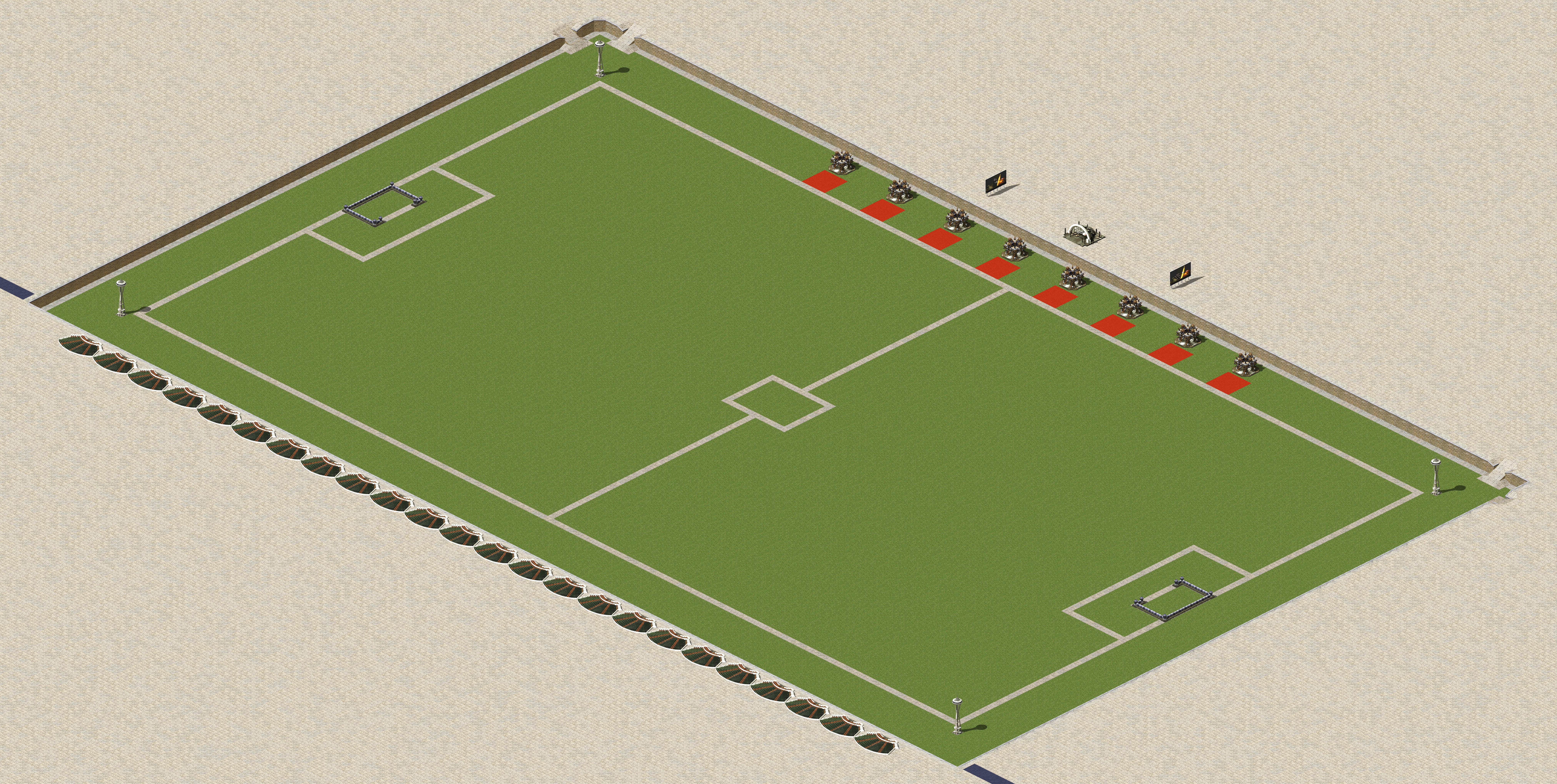 Rendered map: Green Field Stadium