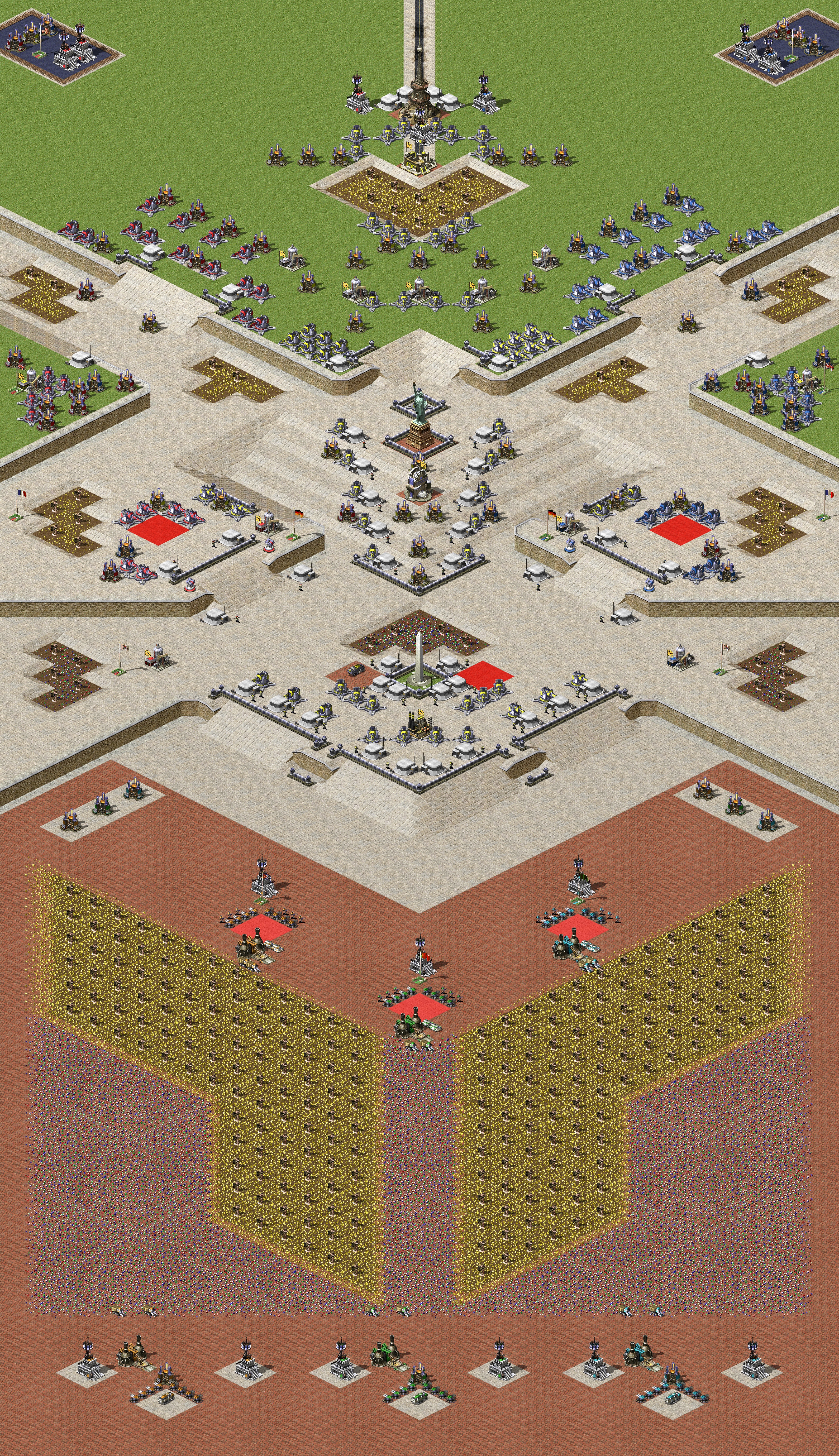 Rendered map: 3 French 3 Yuri 3 High Ground - Revenge