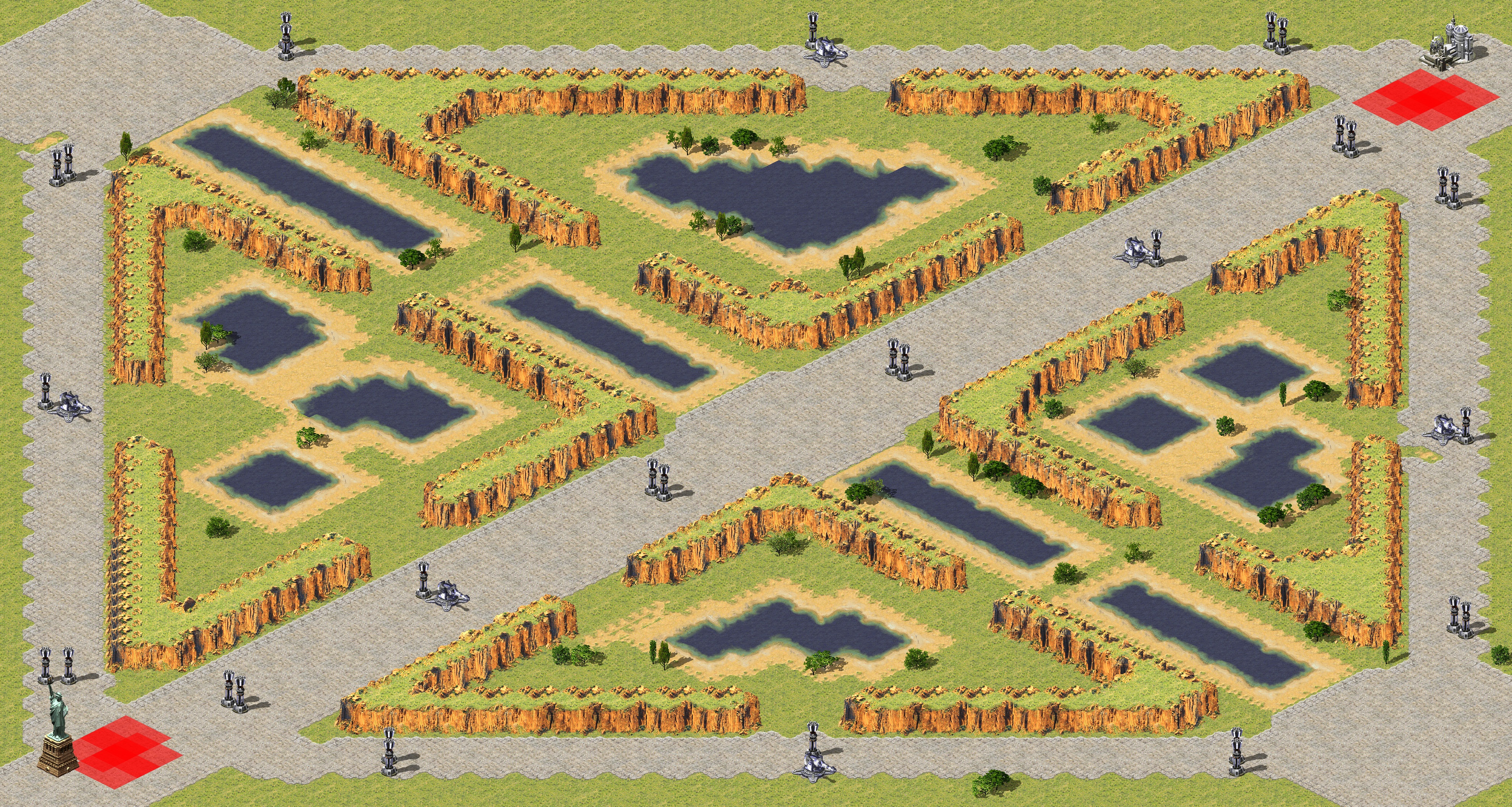 Rendered map: Red Alert Champion