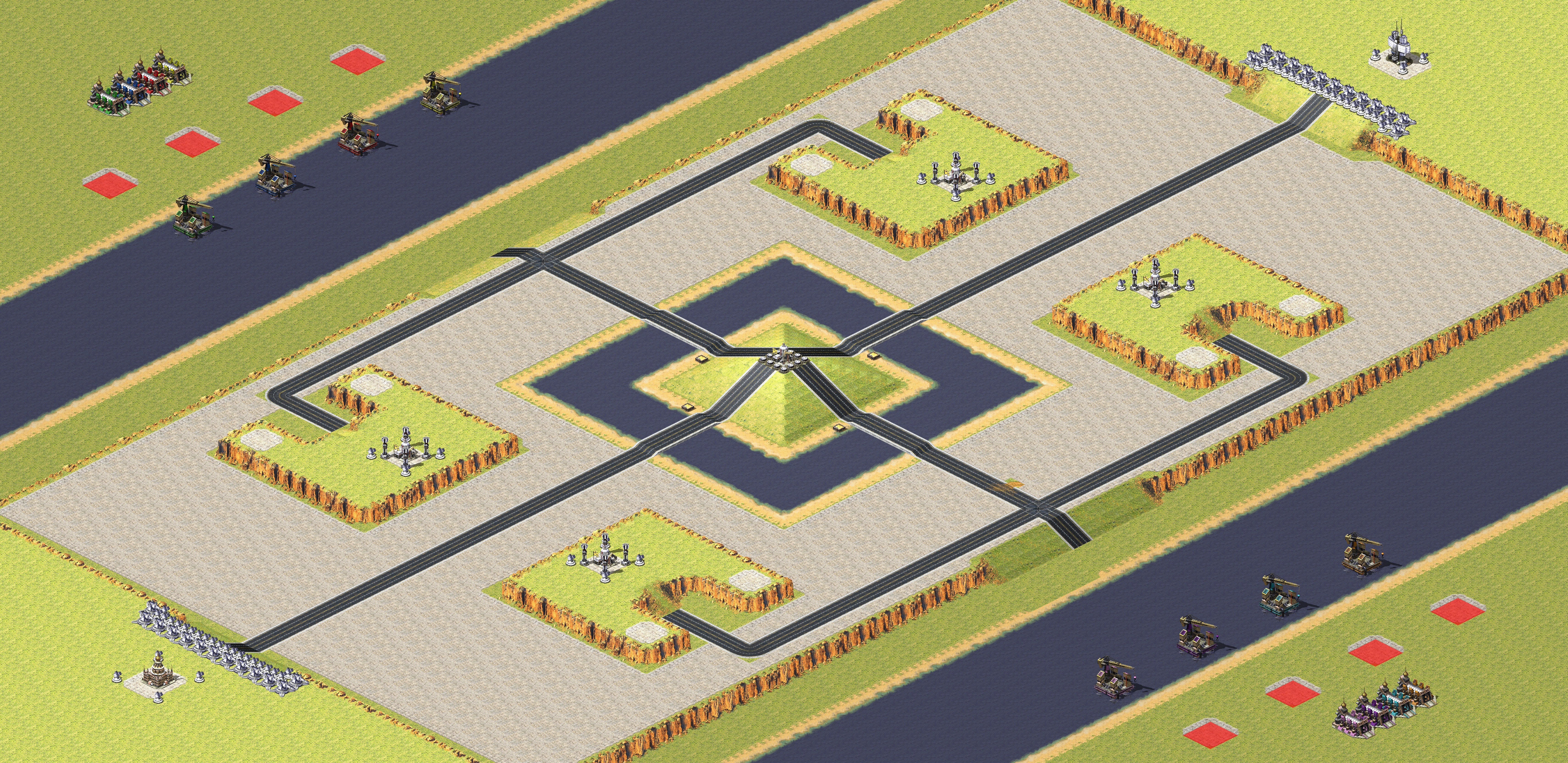 Rendered map: 4v4 Oil Field Clash