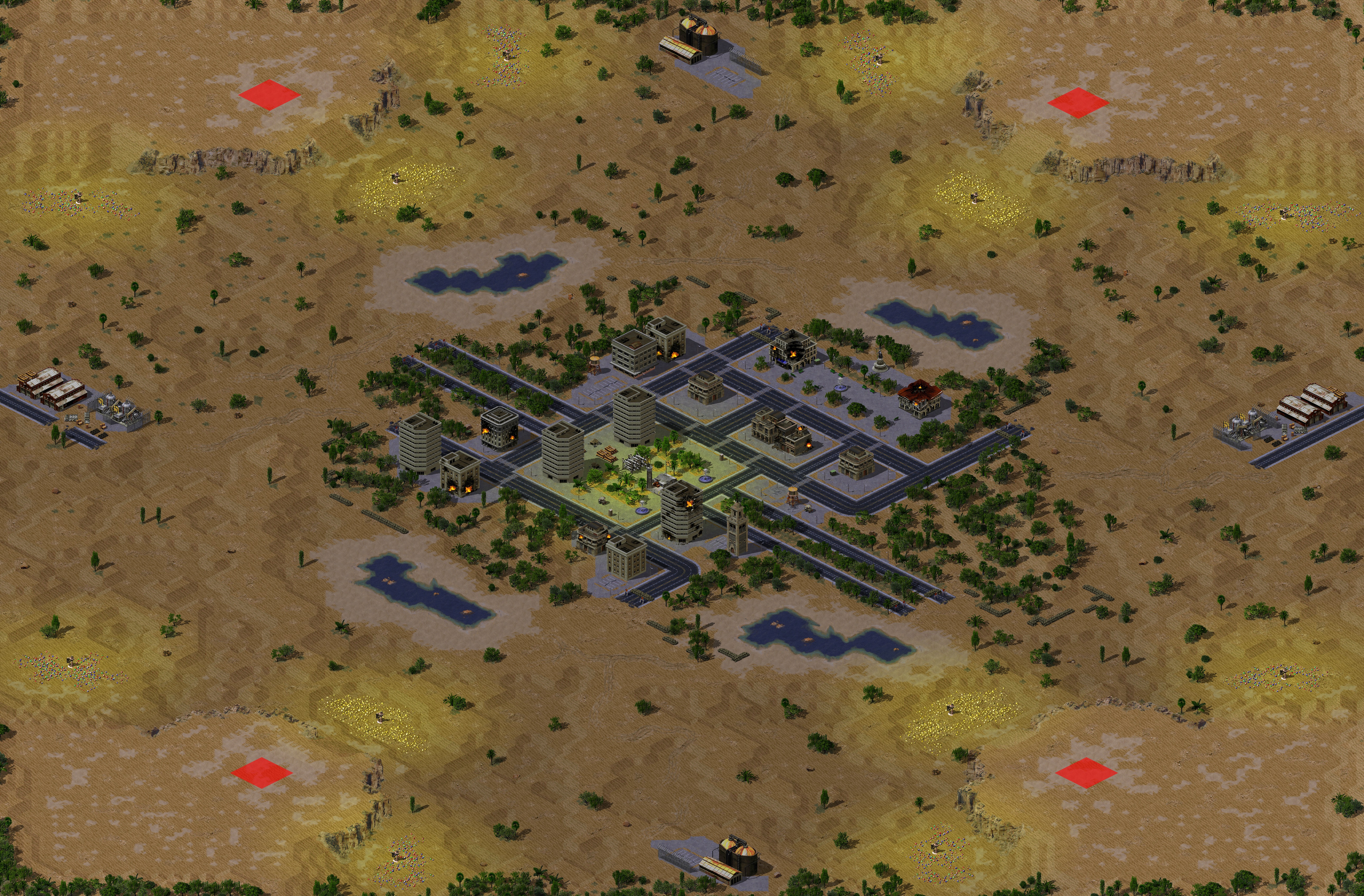 Rendered map: Ruined Oasis (2-4)